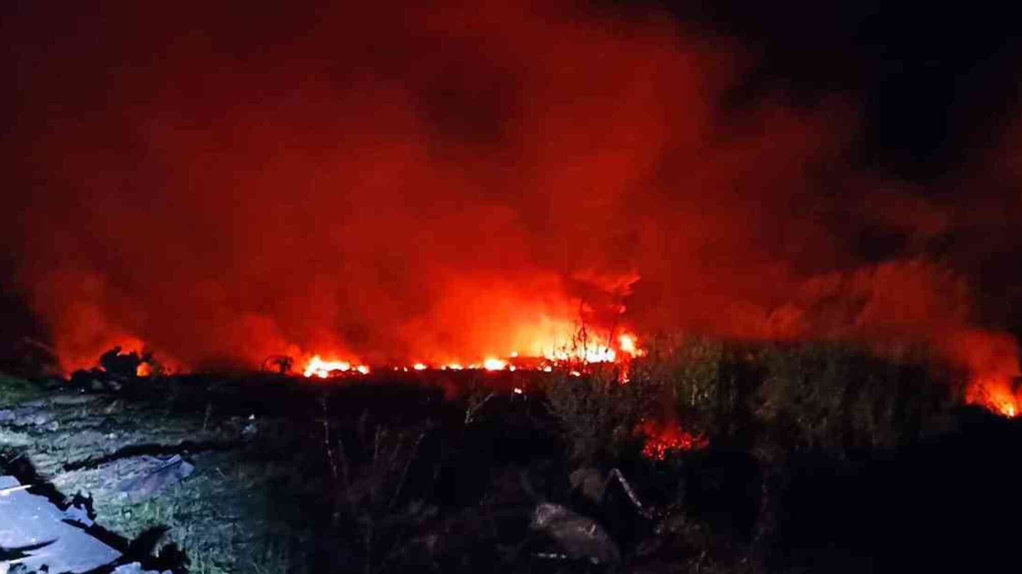 пожежа розбився літак