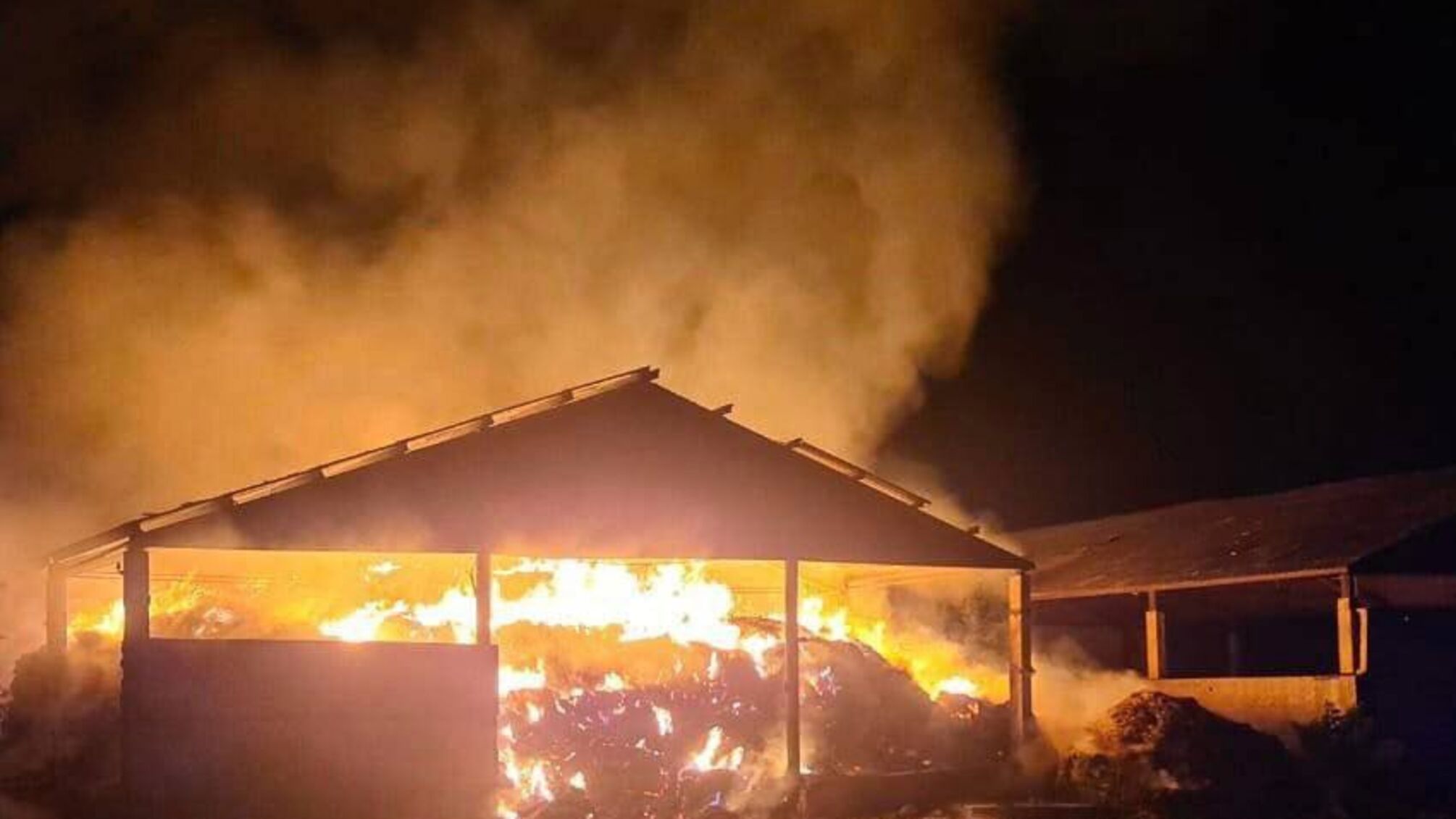 пожар ангар