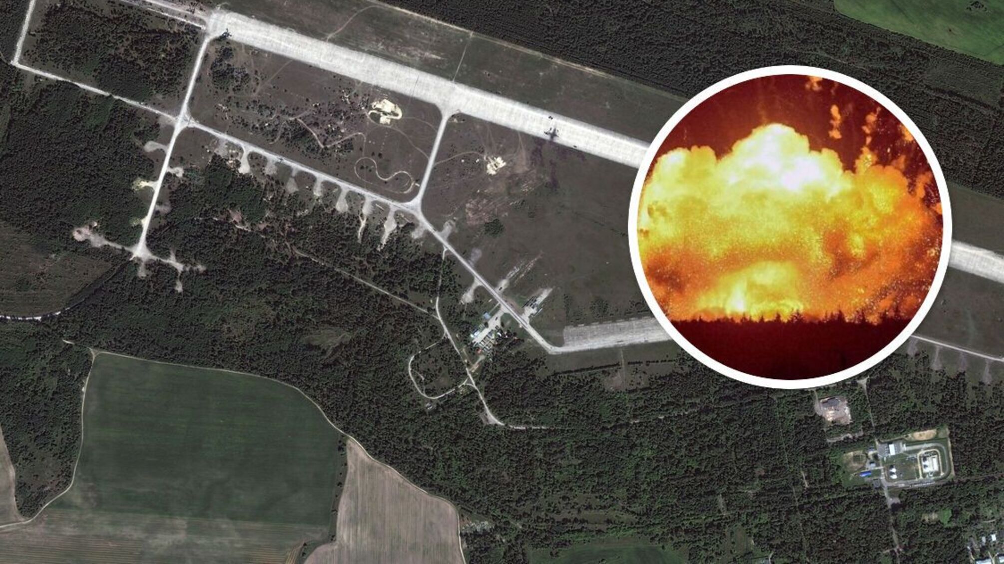Взрывы на аэродроме 'Зябровка' в Беларуси: появились первые спутниковые снимки