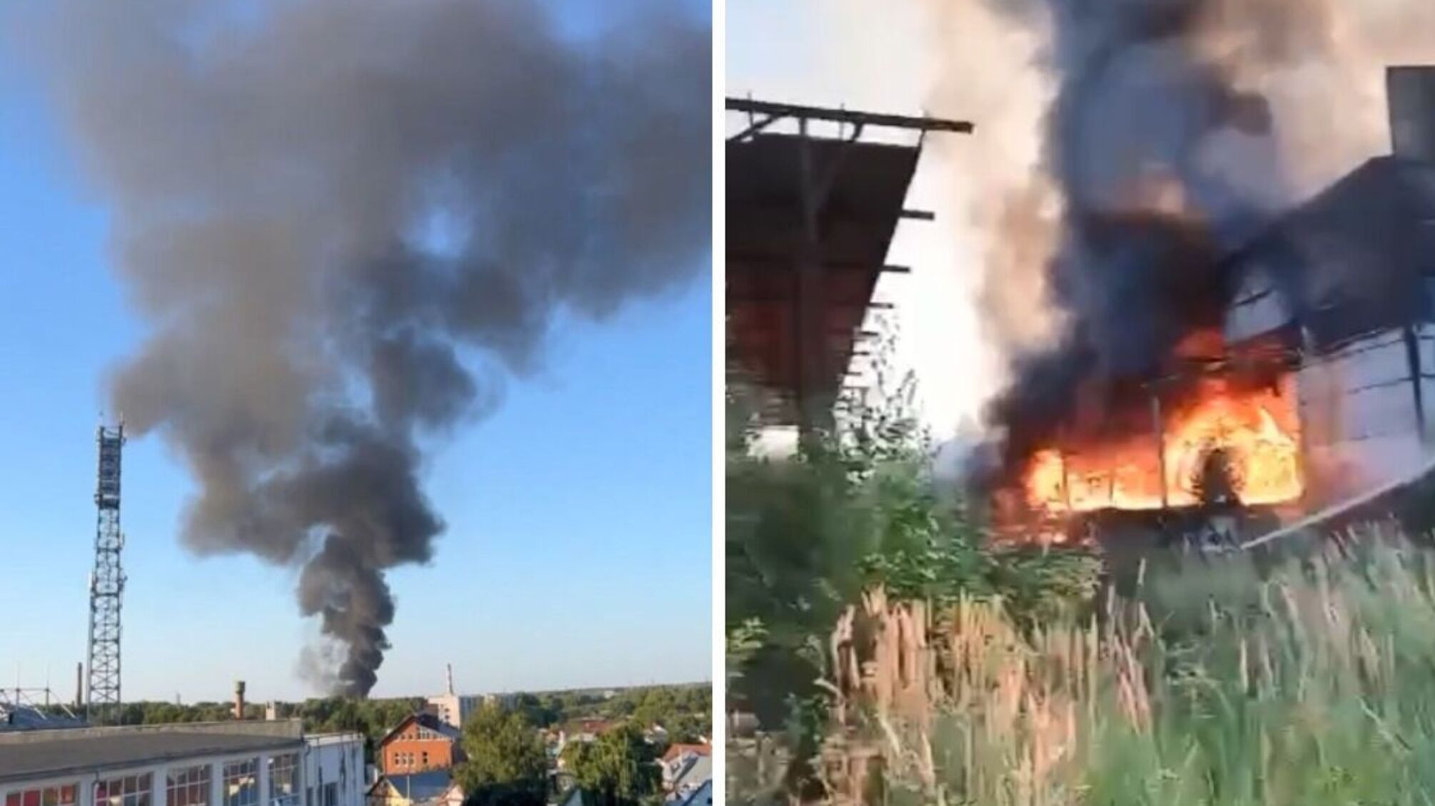 В рф горит завод 'Хитон' в Казани: похоже, произошел масштабный 'хлопок' (видео)