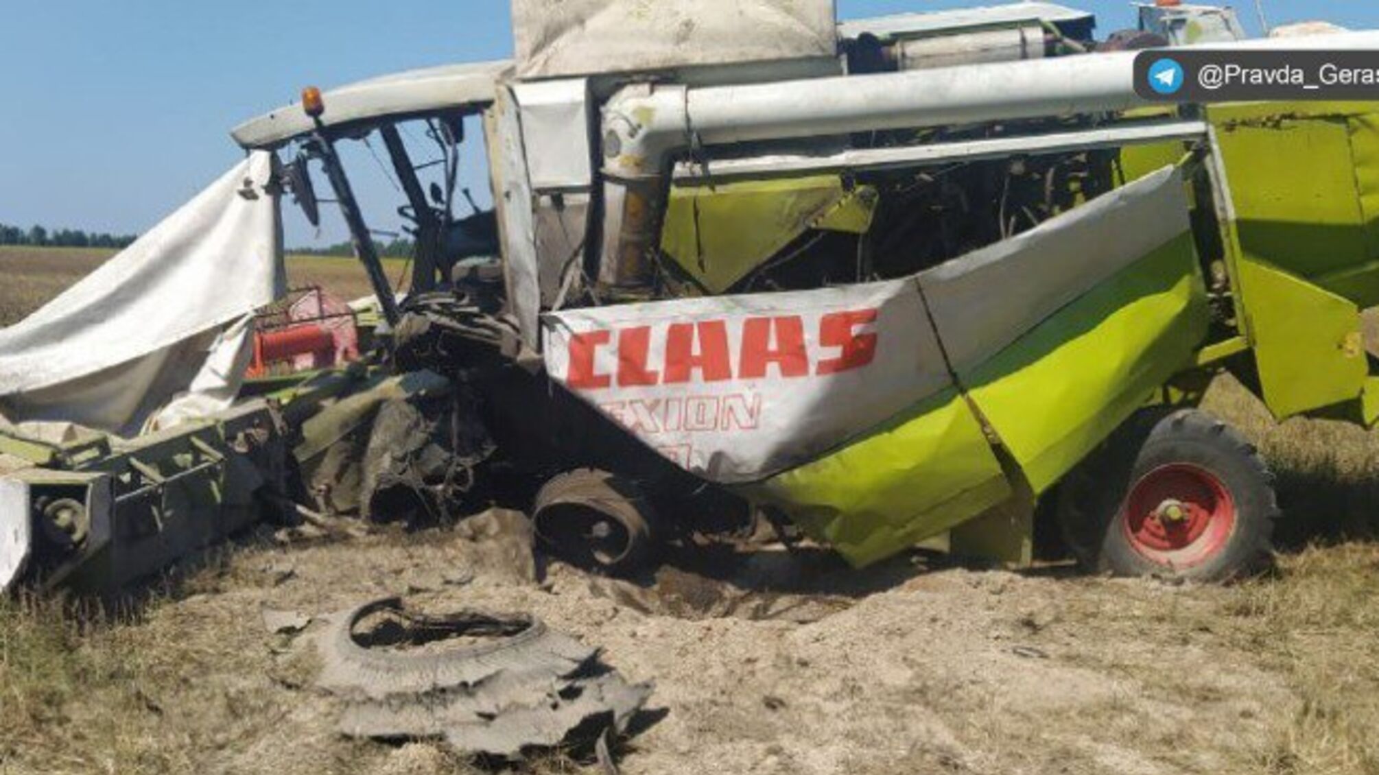 В Киевской области подорвался трактор: водитель в больнице