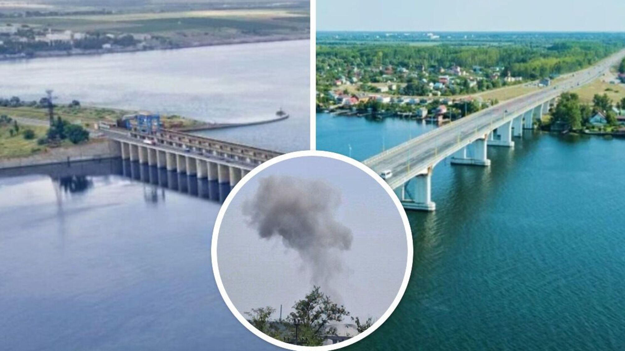 міст на Каховській ГЕС та Антонівський міст