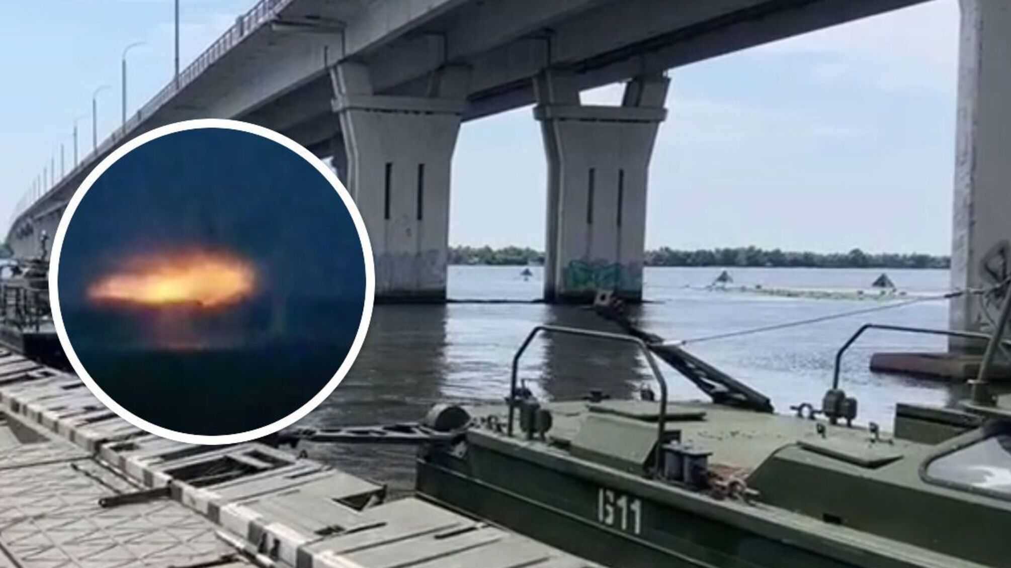 У Херсоні та Олешках чули вибухи в районі поромної переправи