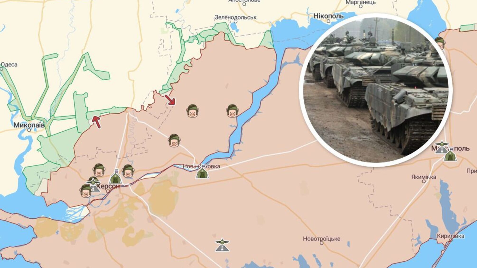 З Мелітополя на Херсонський напрямок суне колона техніки рф