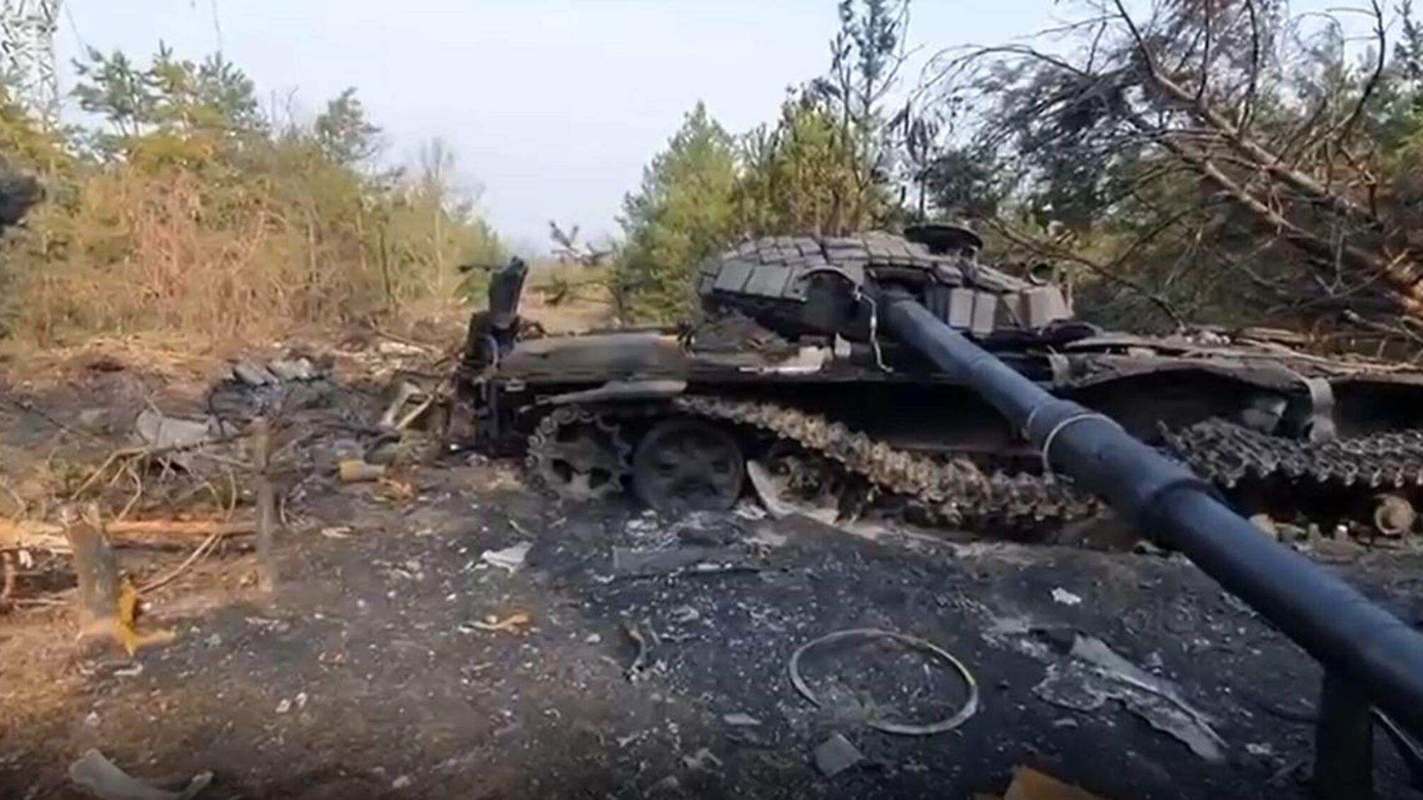 знищений танк росіян