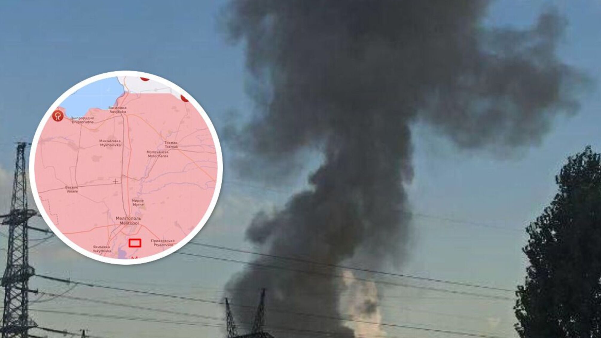 вибухи біля Мелітополя