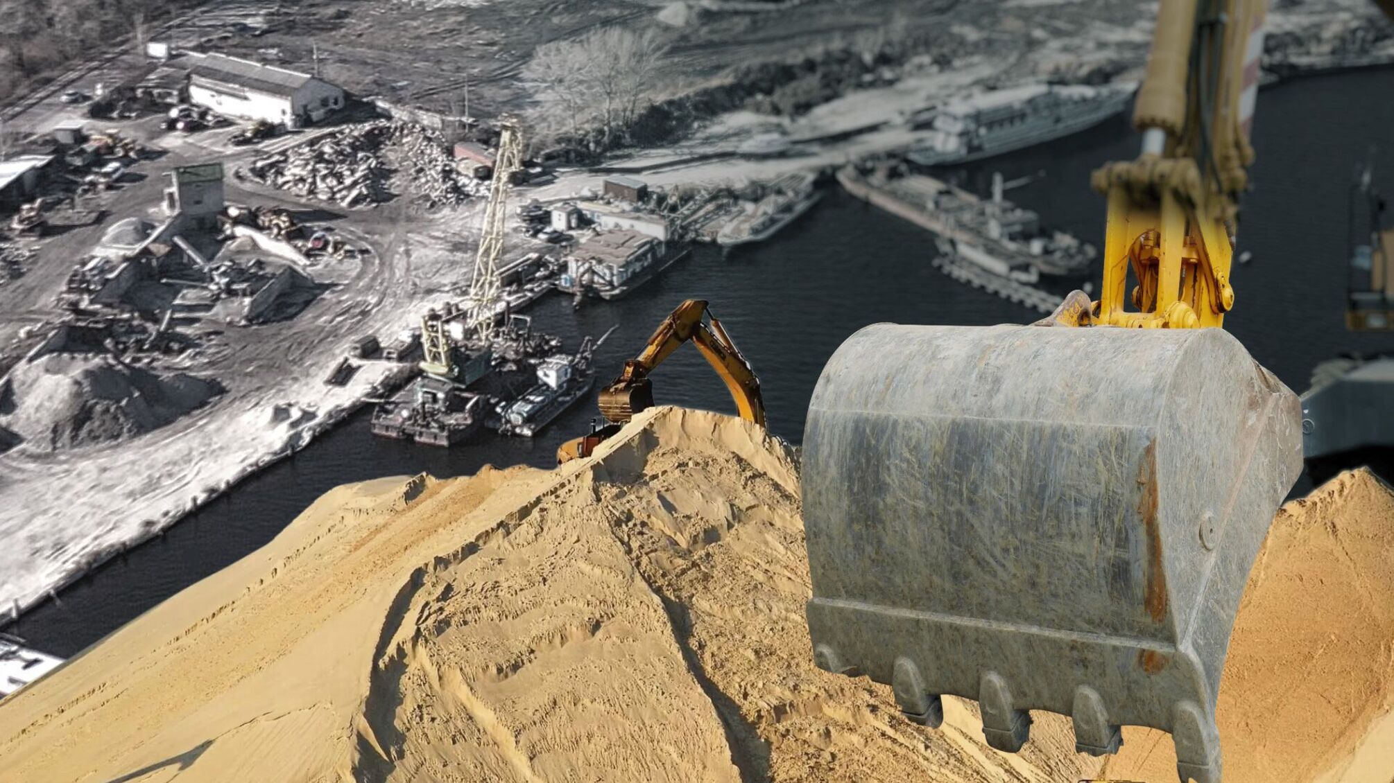 На участках Трипольской ТЭС зафиксирована незаконная перевалка песка