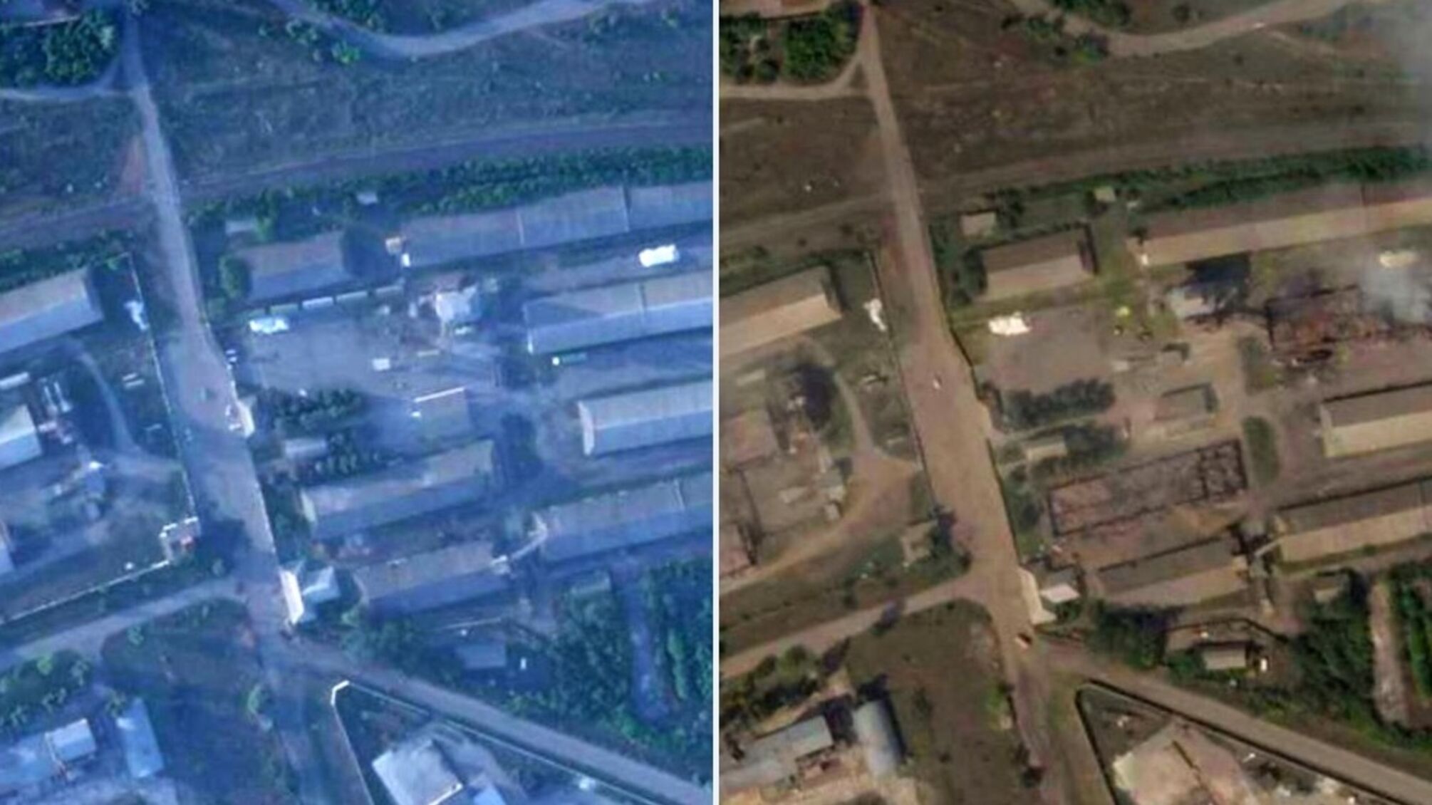 Обнародованы спутниковые фото подорванных складов рф в Токмаке: где оккупанты прятали БК
