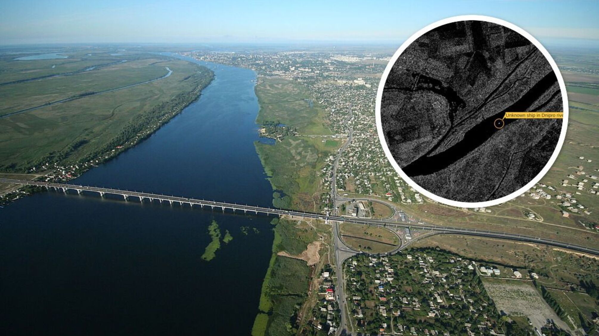 Новый маршрут российских паромов на Херсонщине 'поймал' спутник