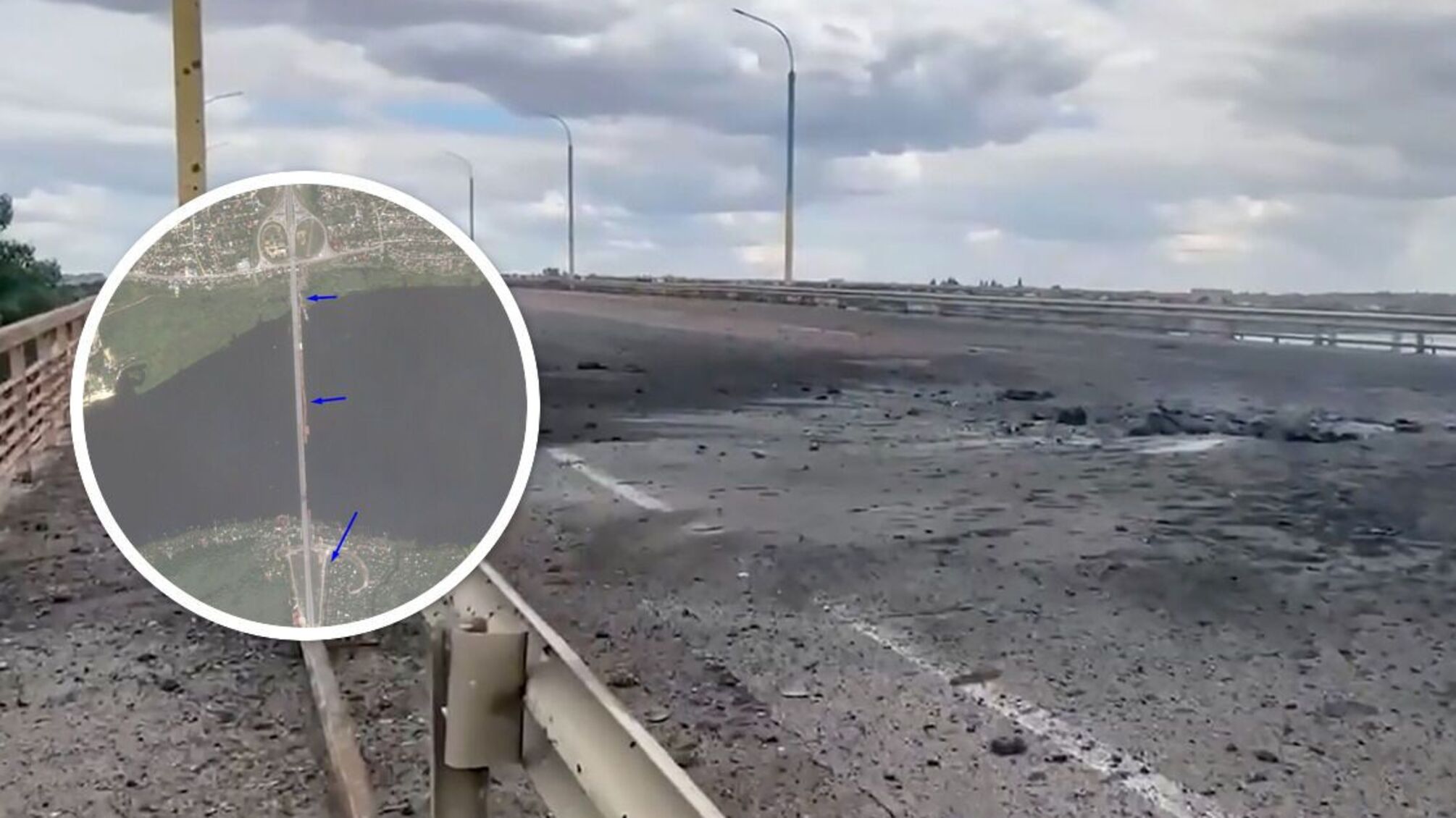 Біля Антонівського мосту армія рф зберегла переправу - пором уцілів: світлини з супутника