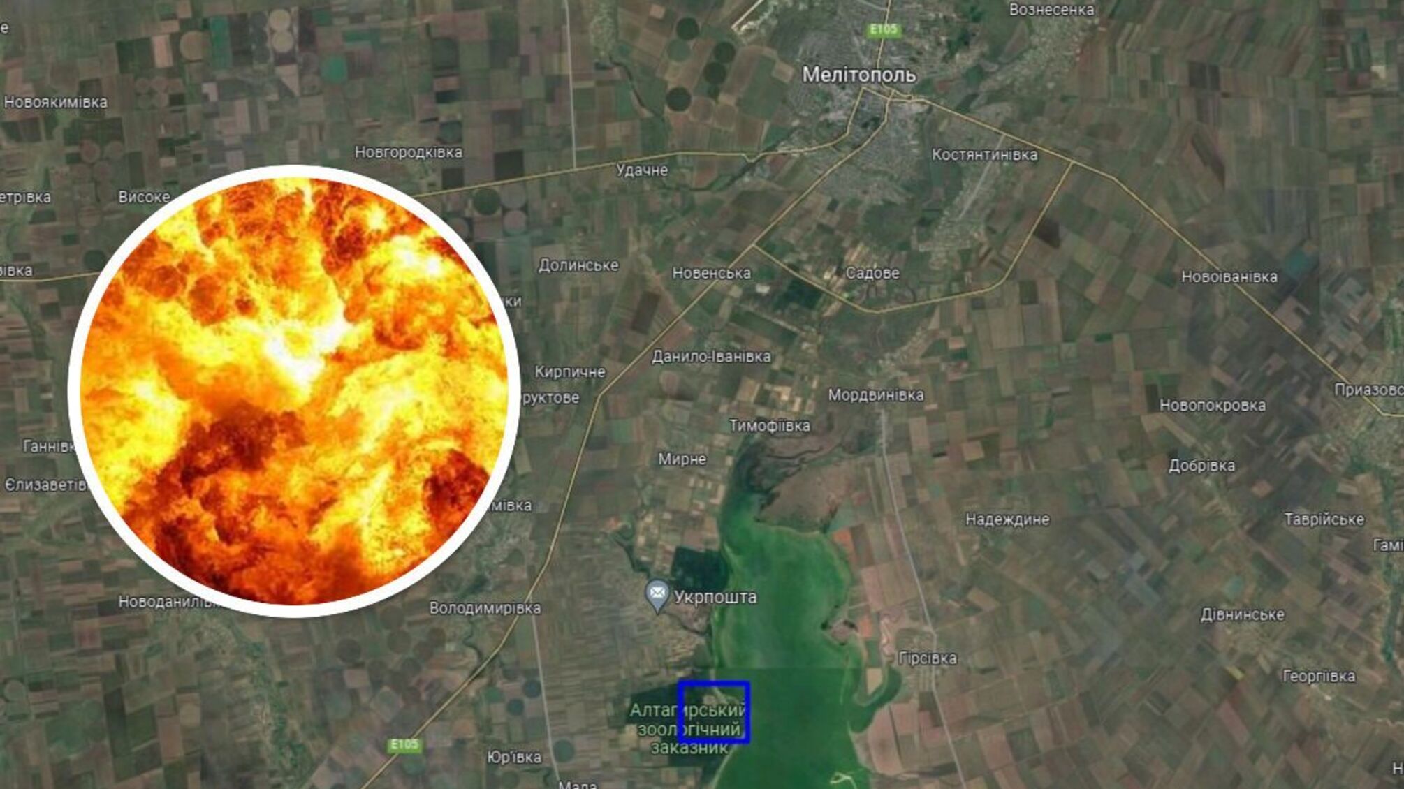 взрывы возле Мелитополя в Запорожской области