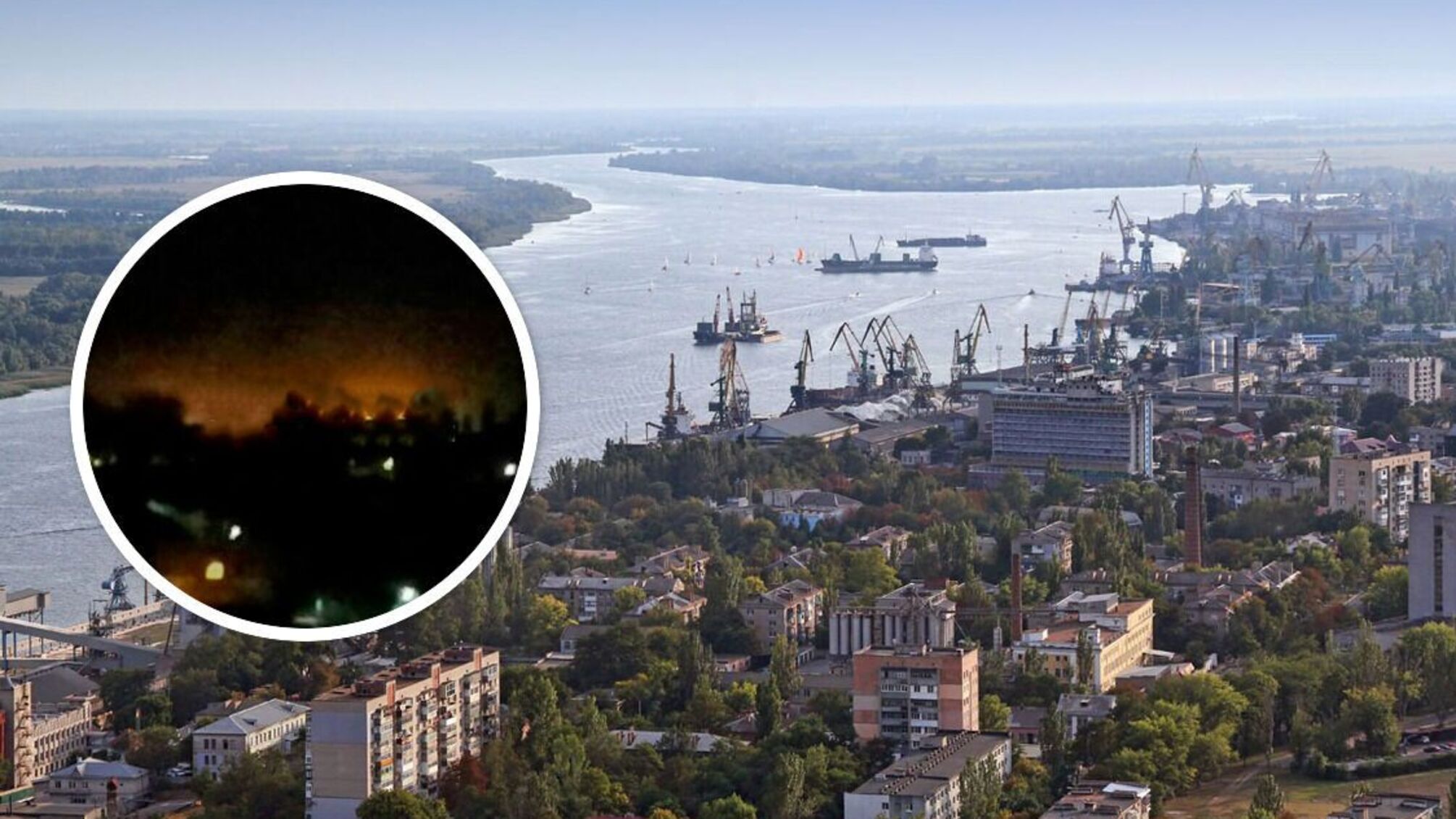 У Херсоні - півдесятка потужних вибухів: на горизонті піднялась заграва