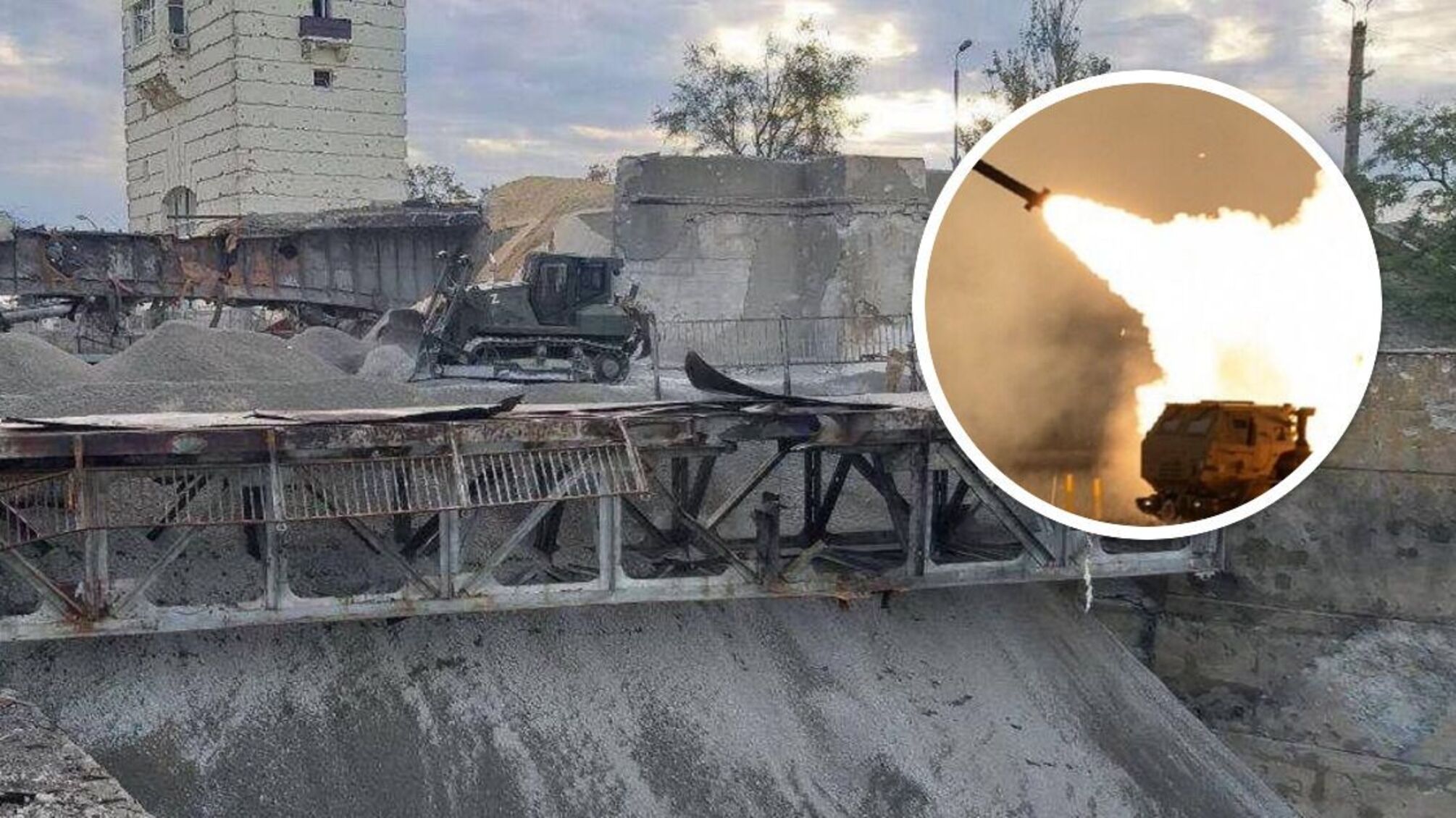 HIMARS прекратил 'ремонтные работы' россиян на Каховском мосту