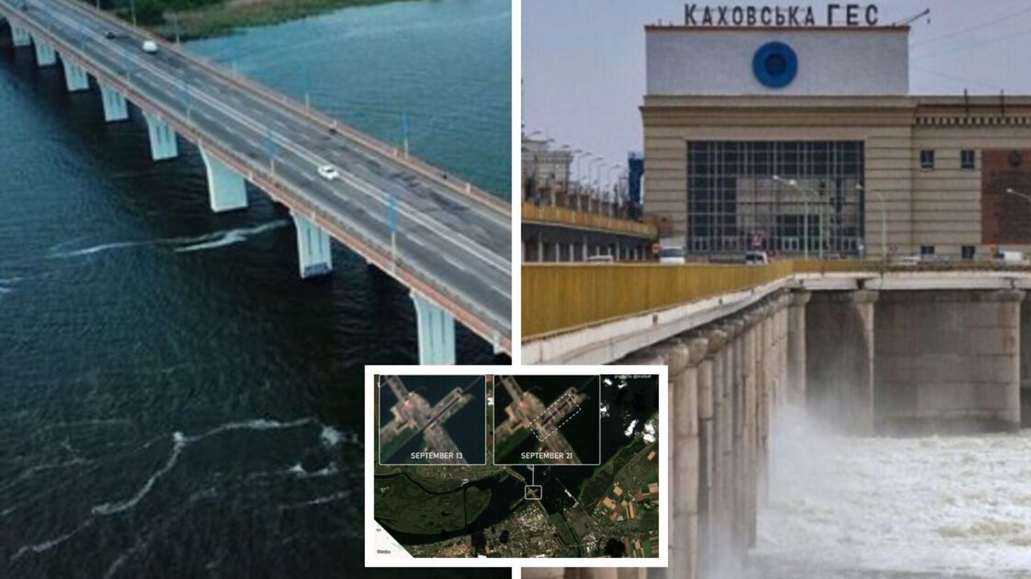 Свежие спутниковые снимки Антоновского и Каховского мостов: оккупанты мастерят новые переправы