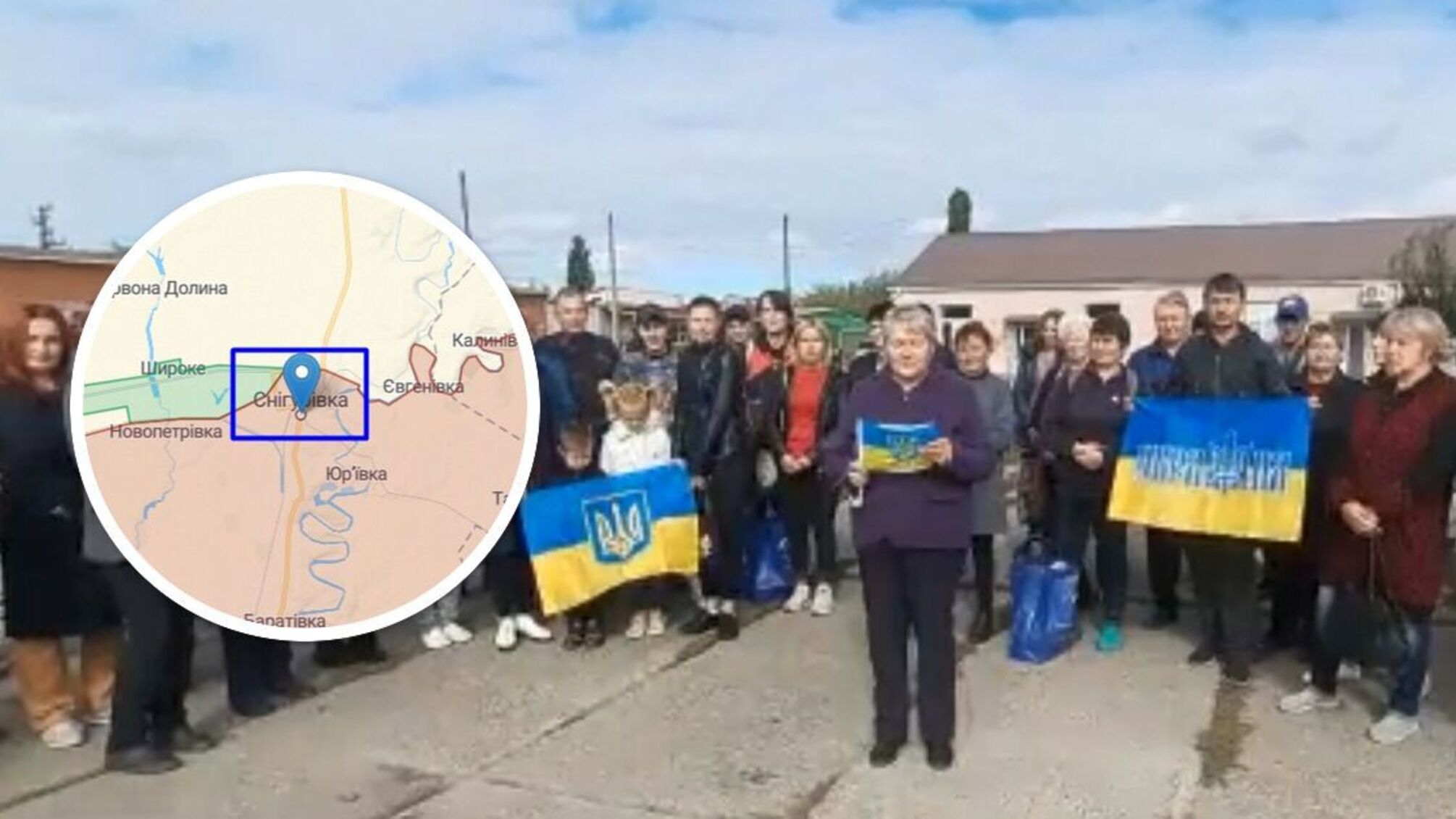 В Снегиревке – открытый протест против псведореферендума на Херсонщине 