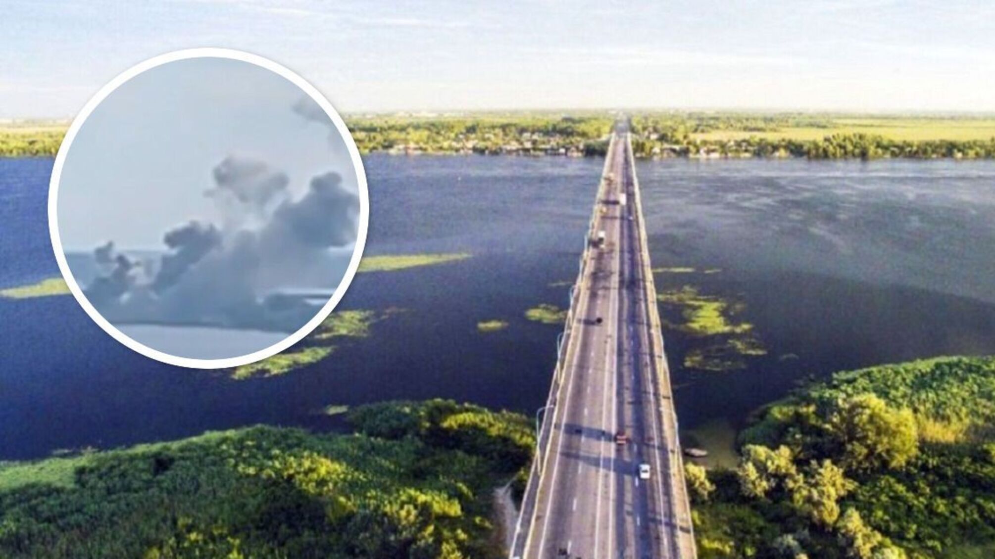 'Антоновский мост получил очередные пробоины': Стремоусов заверяет, что работает ПВО