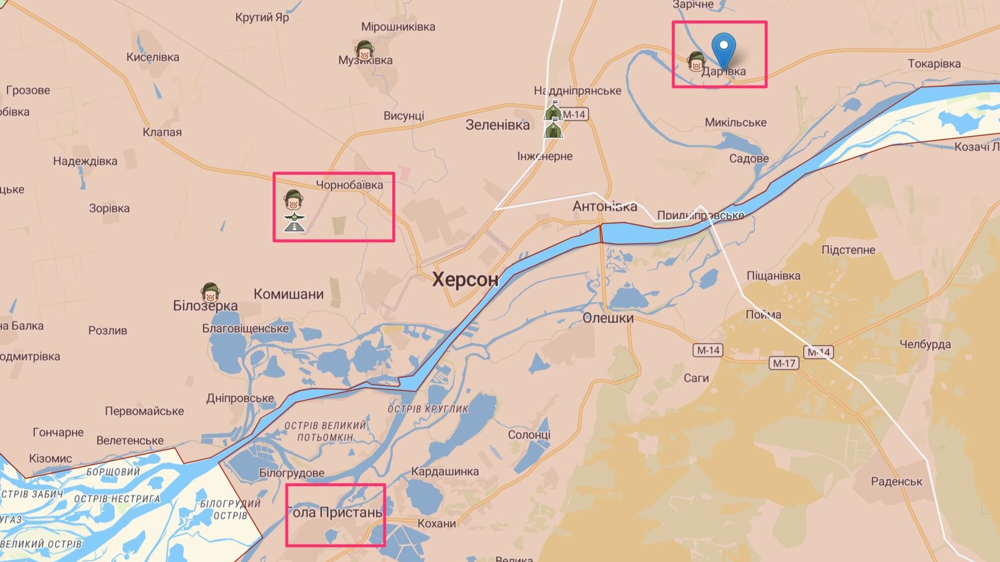 На Херсонщині нічна 'бавовна'