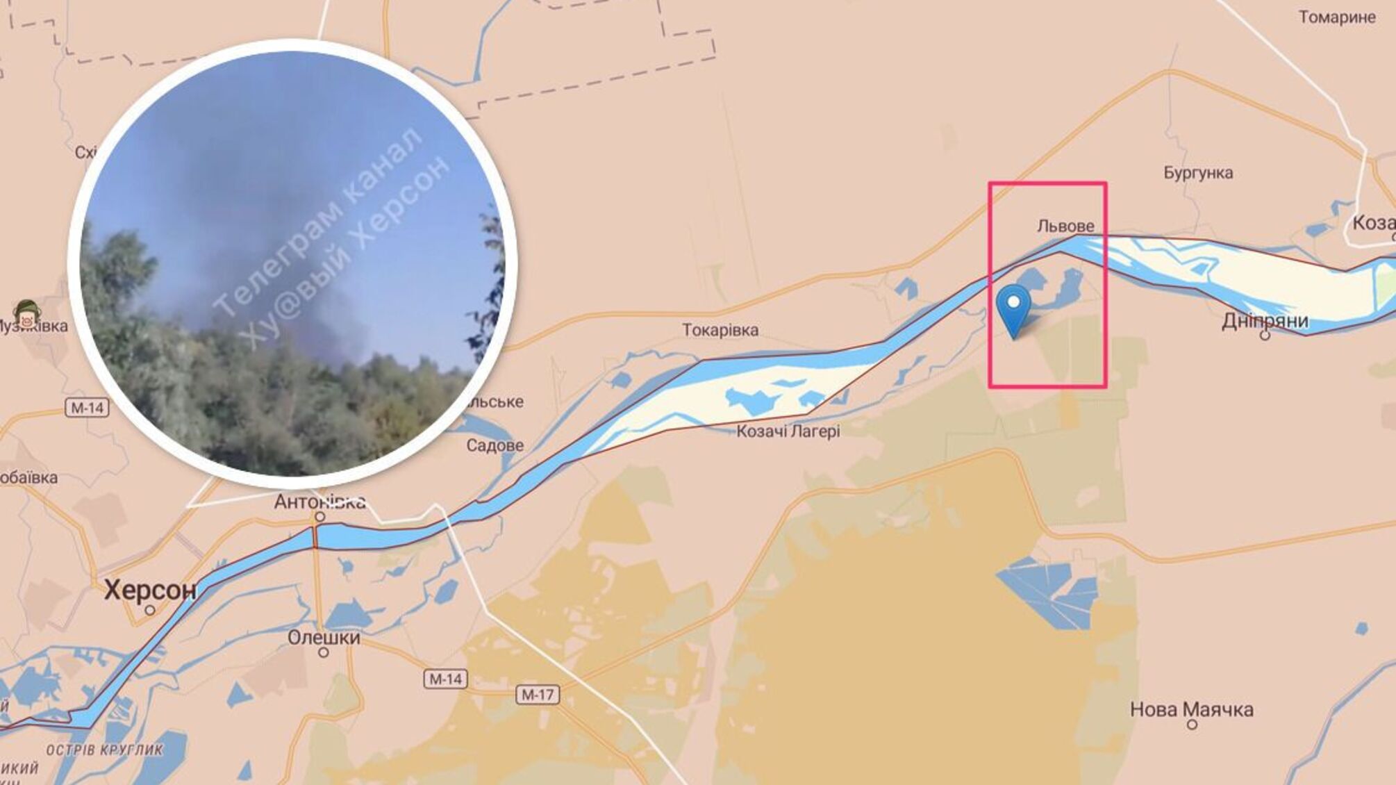 На Херсонщине шумно: информируют о взрывах с детонацией вблизи переправы Корсунка-Львовое (видео)