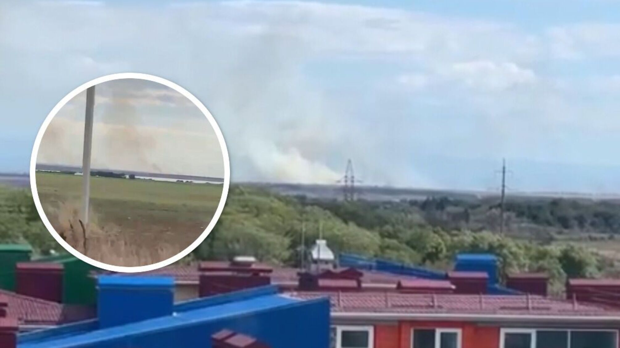 Оккупированный Крым – снова в огне: над Новофедоровкой поднялись масштабные клубы дыма (видео)