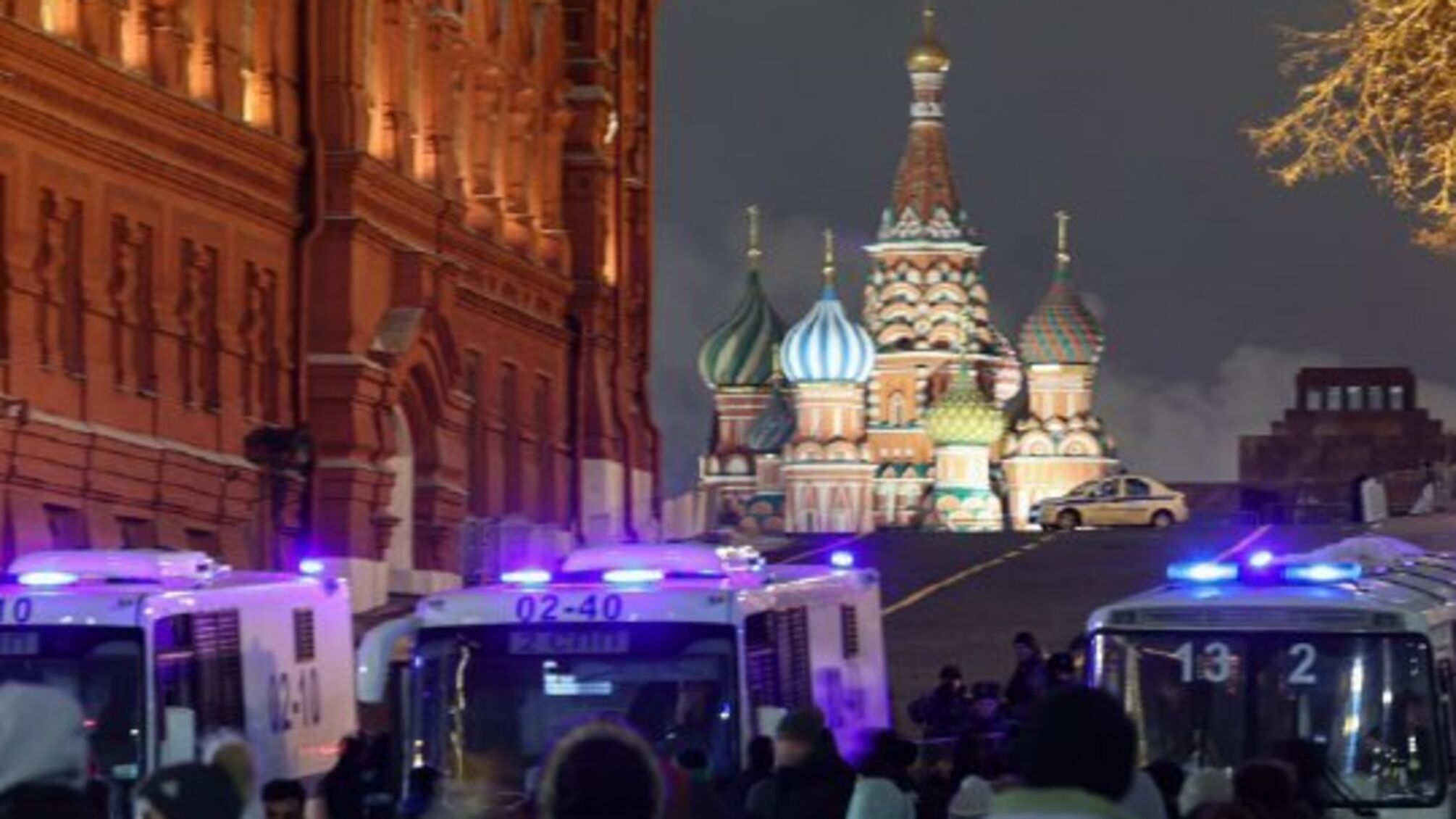 У центрі Москви на Новий рік пройшли затримання