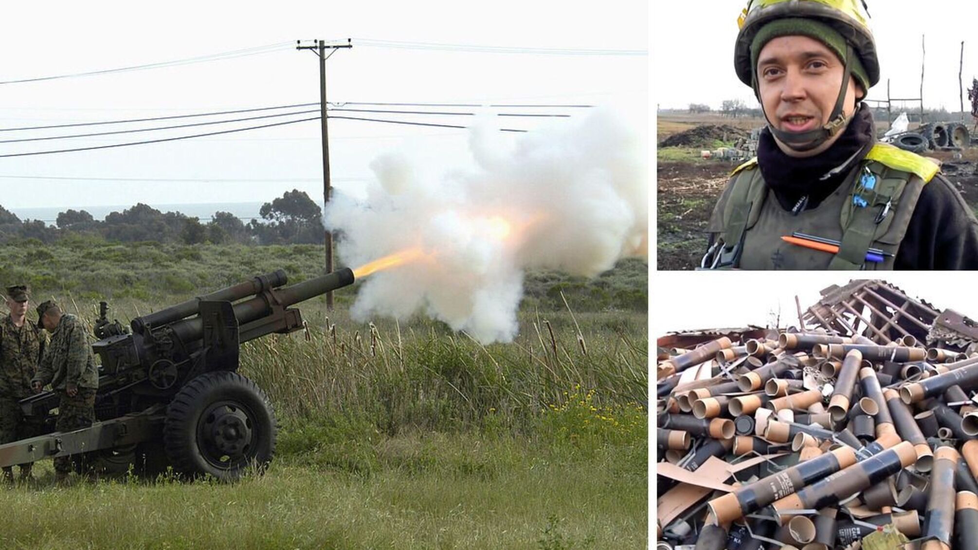 Бої на Луганщині: бійці 66-ої бригади показали роботу американської  гармати М101 (відео)