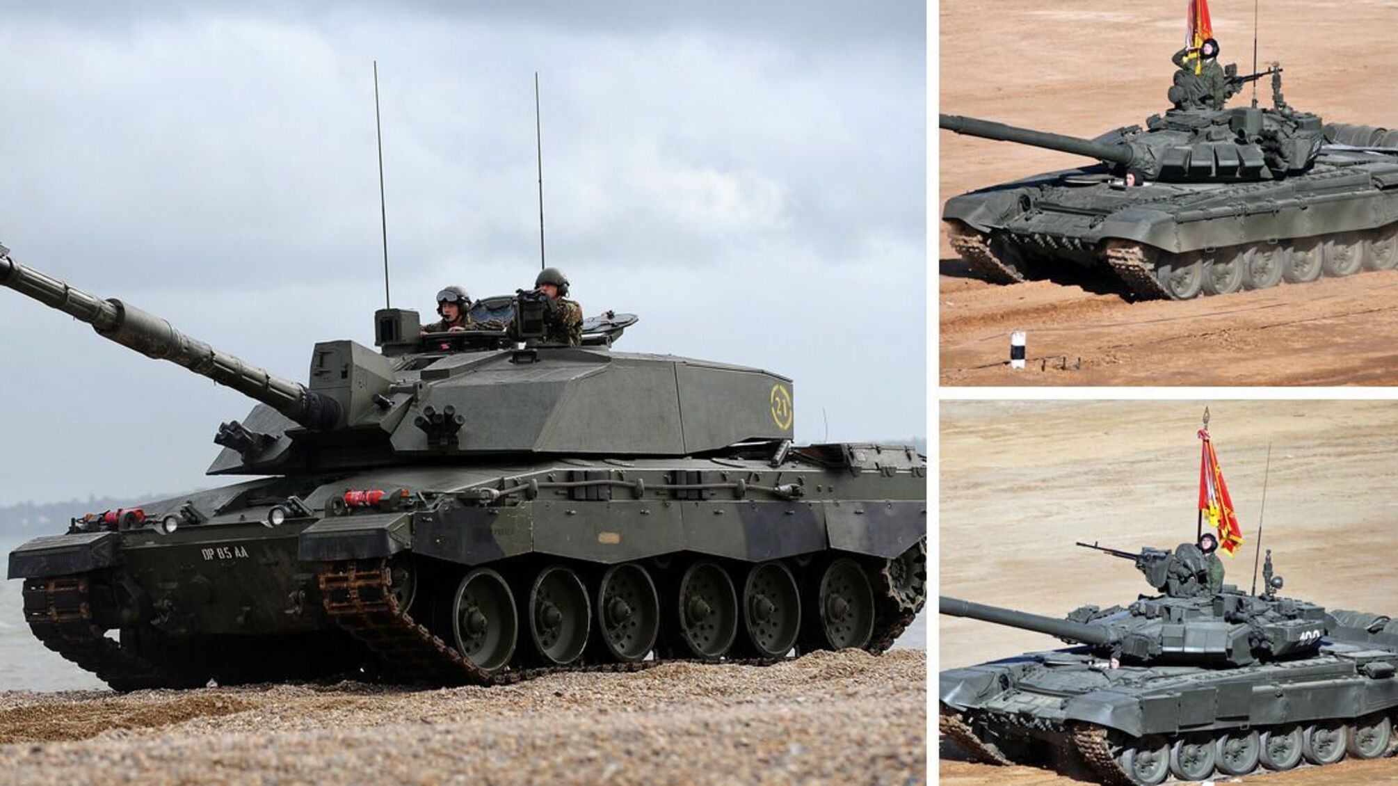 Challenger 2 армії Британії, Т-72 та Т-90 армії рф