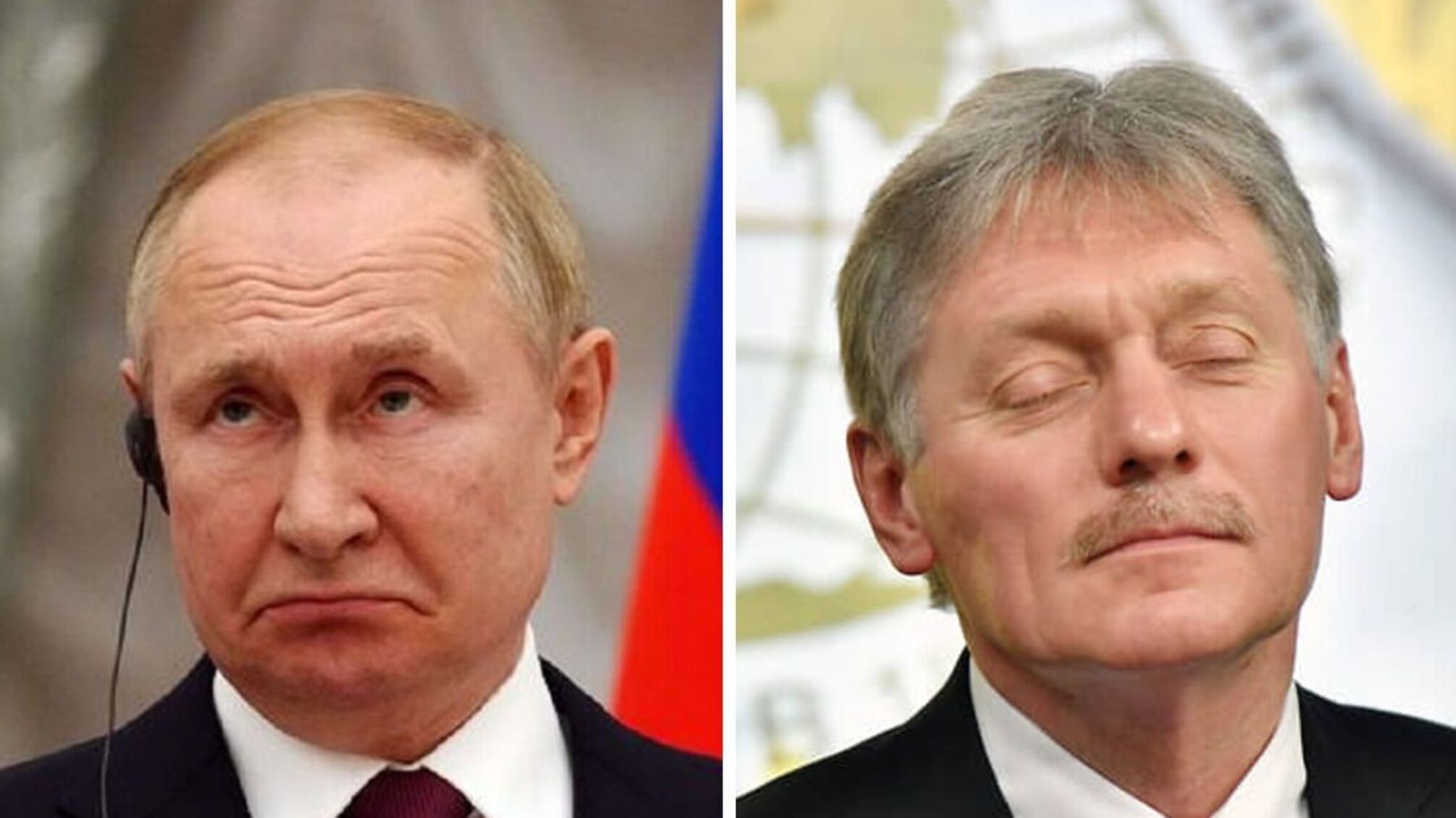 Путін і речник путіна Пєсков