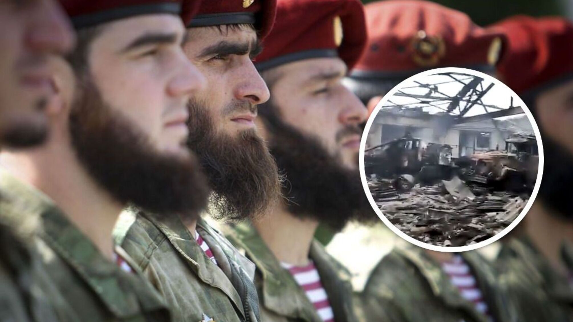 'Кадыровцы' показали ангар армии рф , в который попал снаряд ВСУ: техника выжжена дотла (видео)