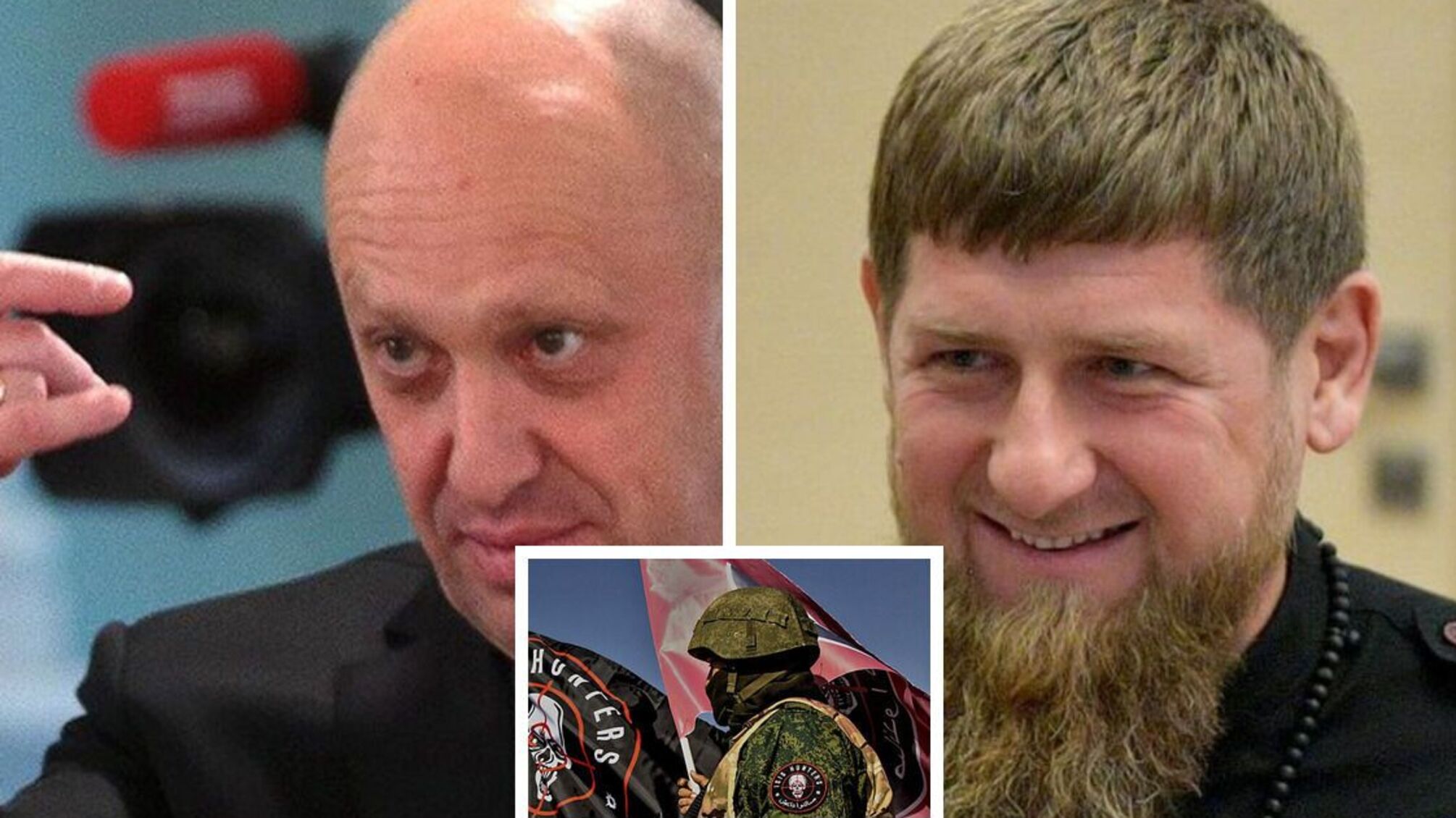 Пригожин з ПВК 'Вагнер' і Кадиров, очільник Чечні