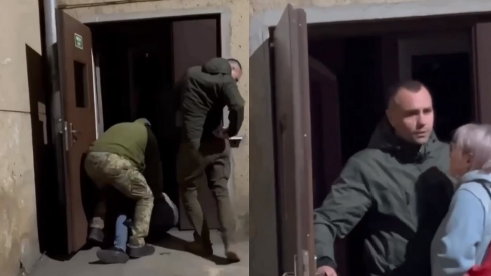 Силовий конфлікт між цивільним і 'людьми у формі' в центрі Львова