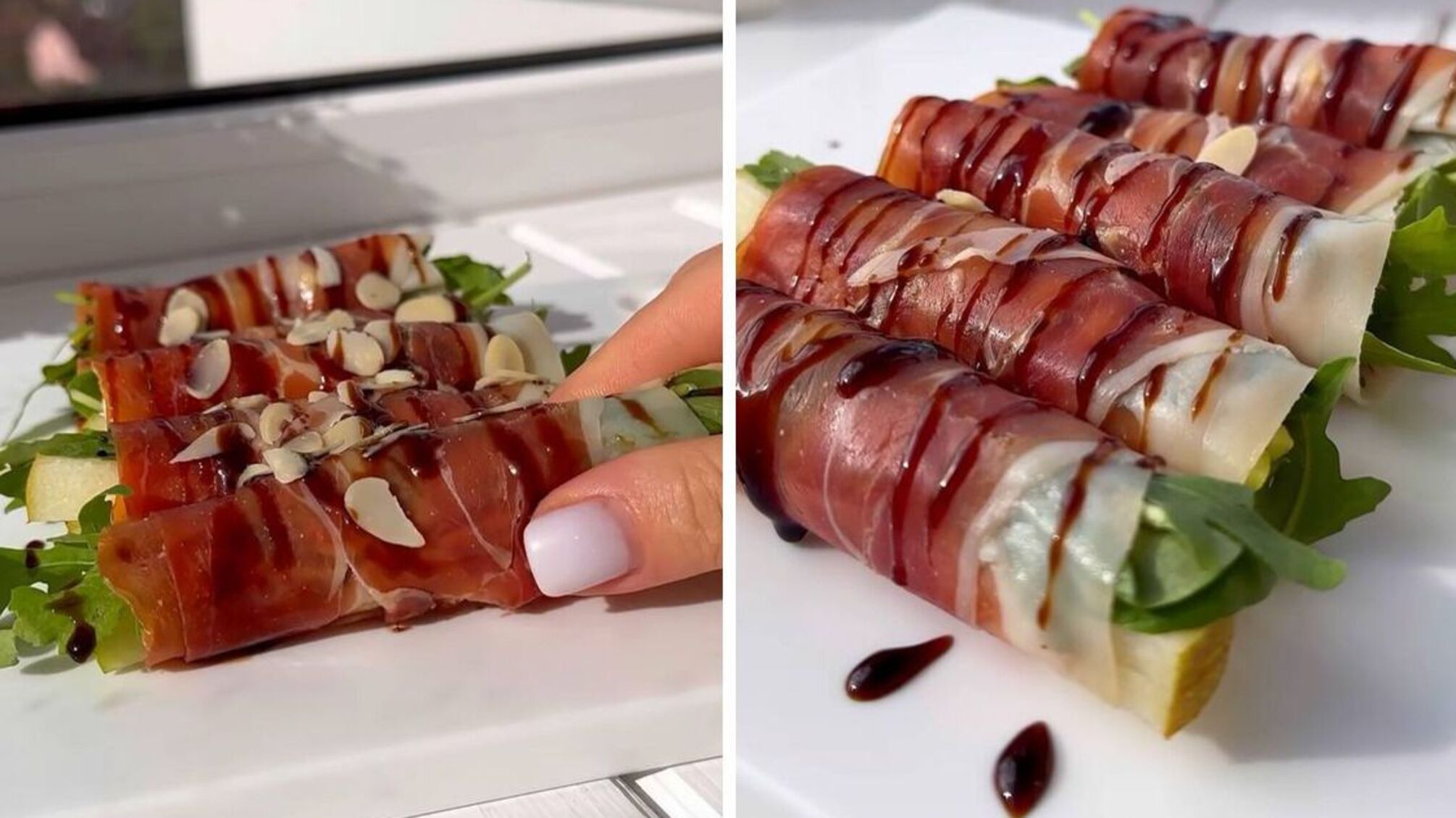 Закуска к бокалу вина с хамоном