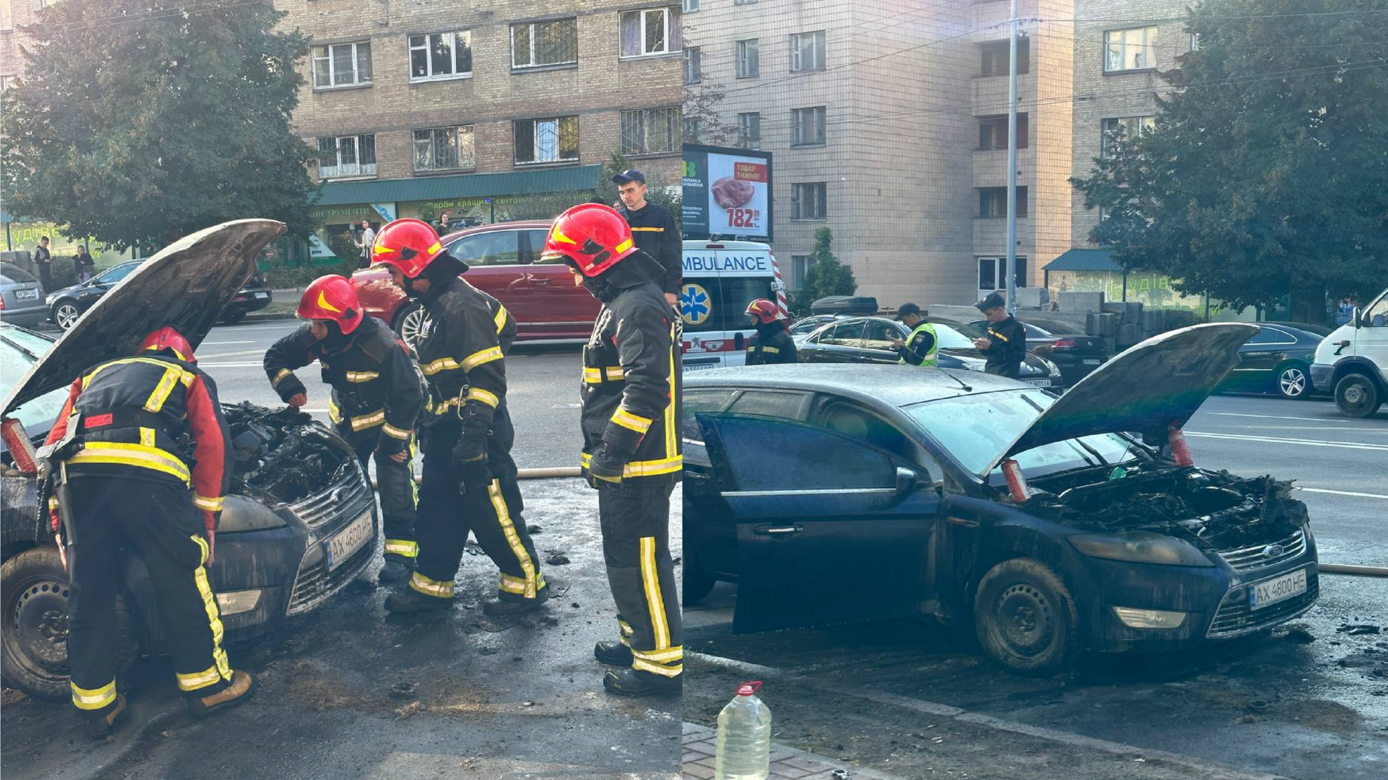 На вулиці Бойчука з невідомих причин загорілась автівка