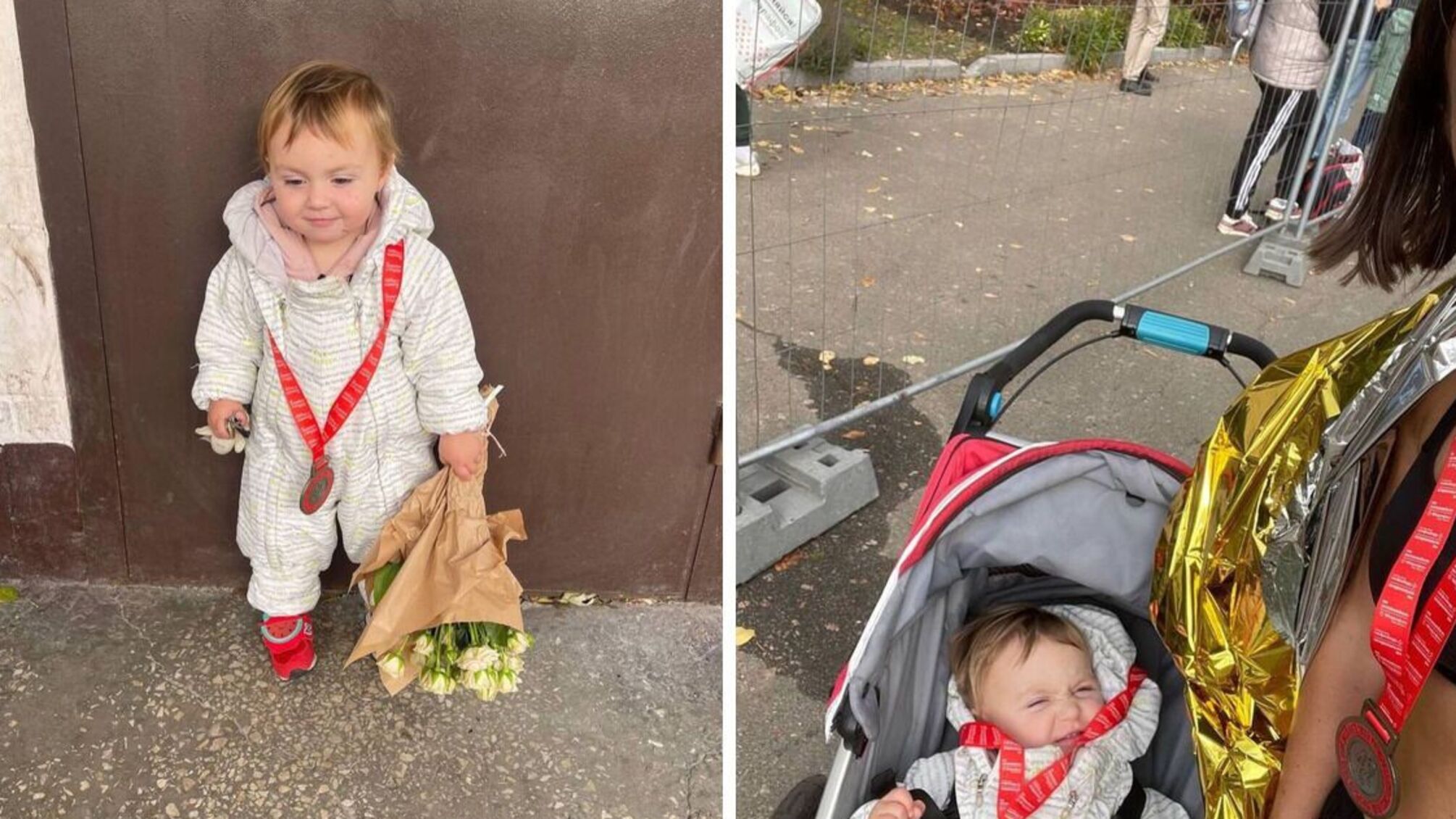Дочь Андрея Онистрата пробежала марафон с ребенком в коляске в память о погибшем на войне брате