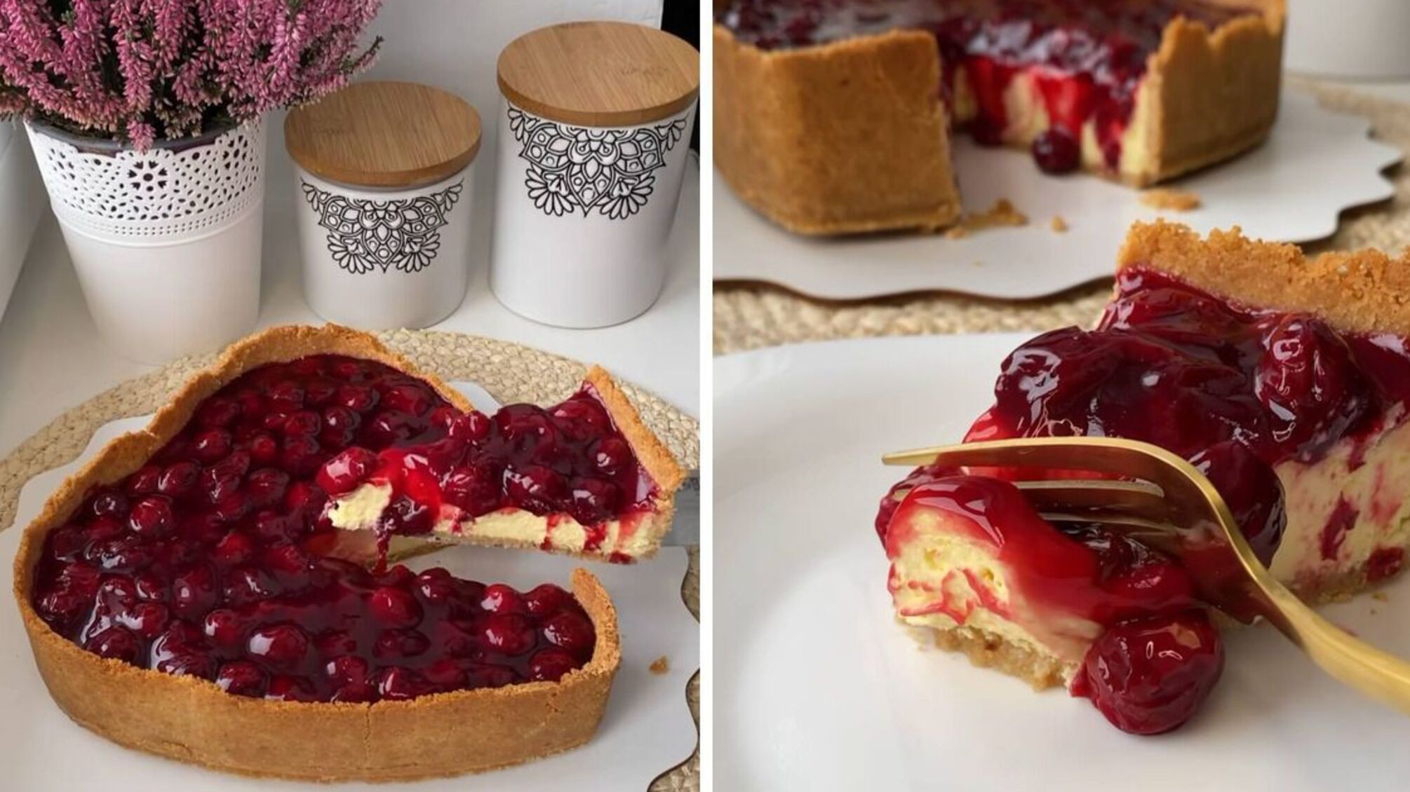 Рецепт приготовления чизкейка с вишней