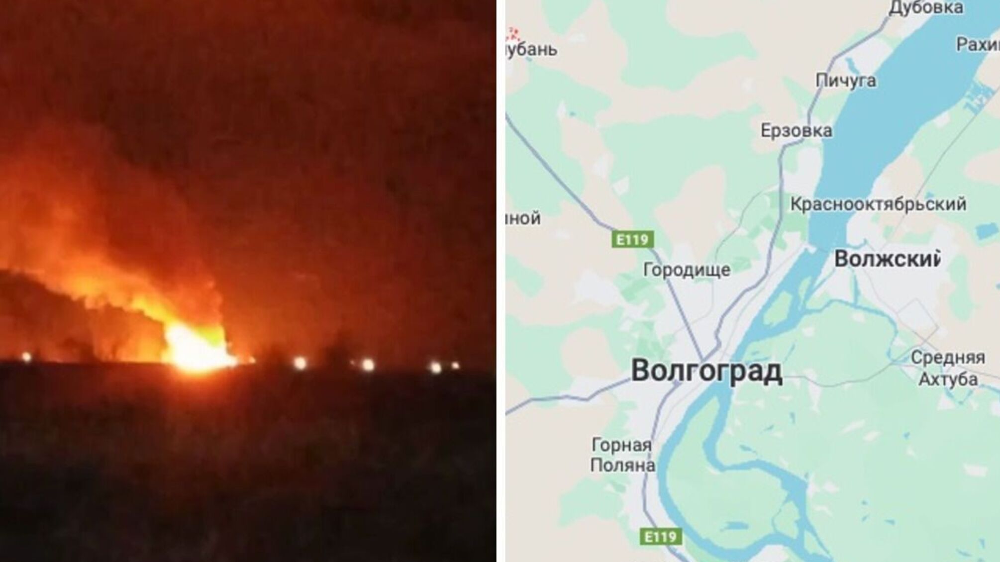 В росіян горить військова частина, місцеві чули вибухи