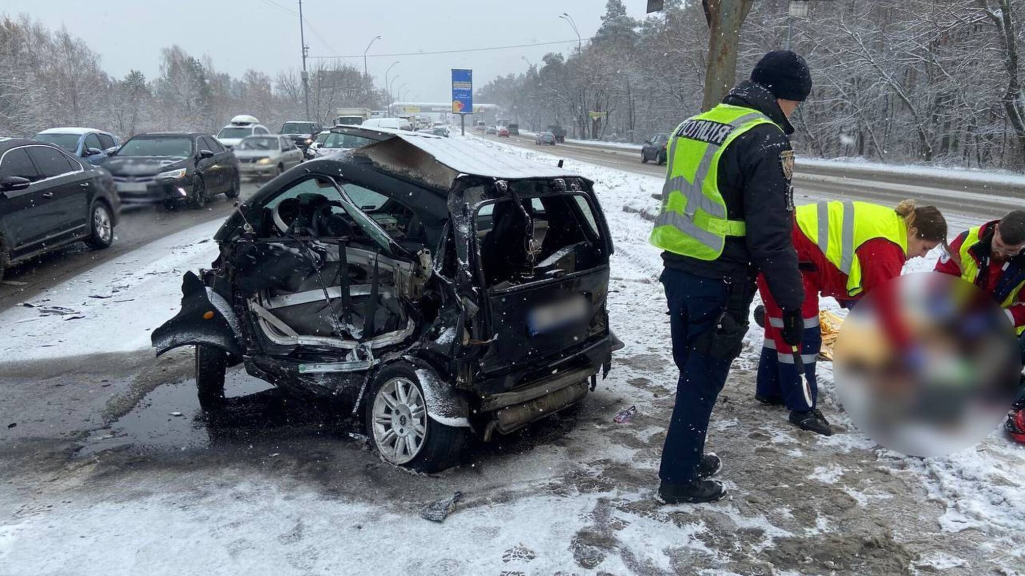 В столице из-за ДТП на скользкой дороге погибла водитель