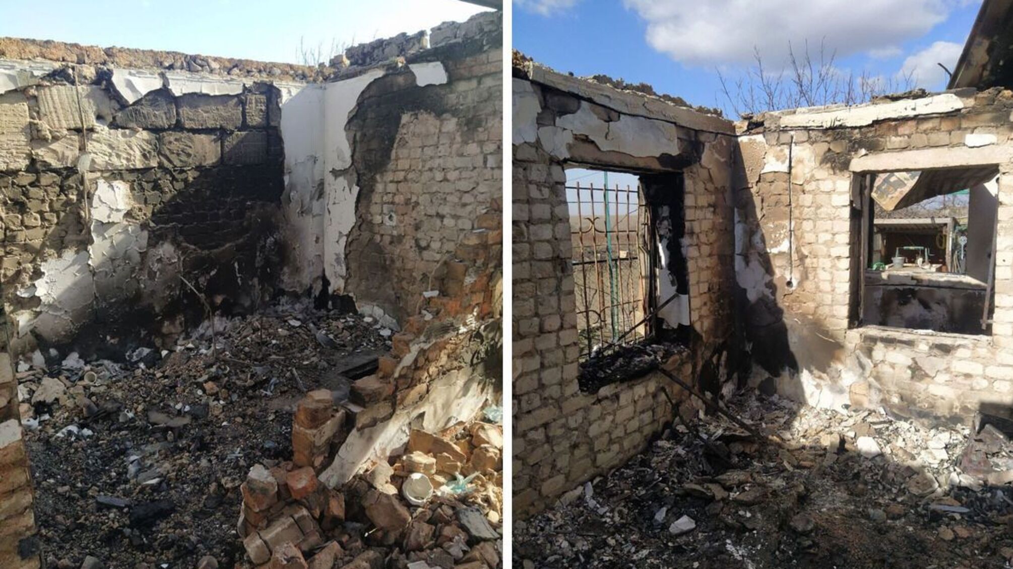 Бед дома в Николаевской области остались сплошные руины