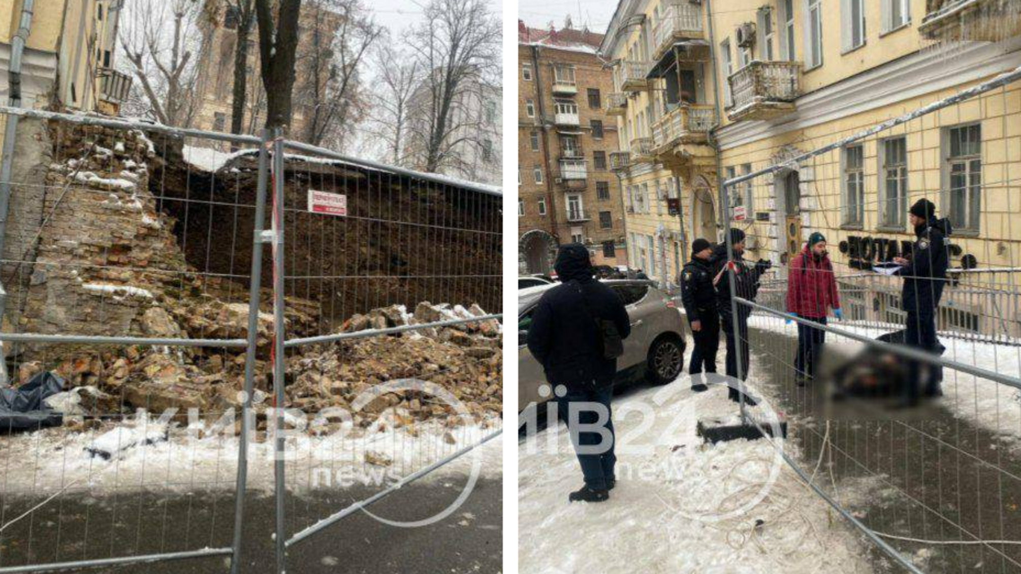 На Печерську стався обвал ґрунту на будівництві