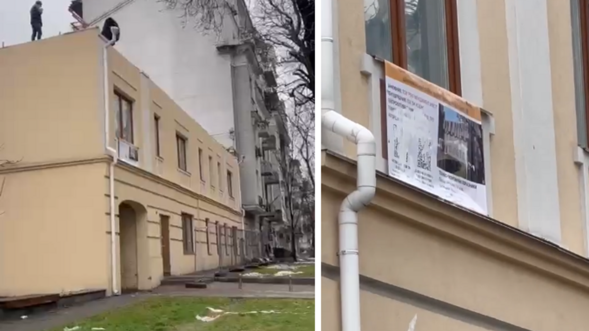 В Шевченковском районе Киева продолжают незаконно разрушать историческое здание (видео)