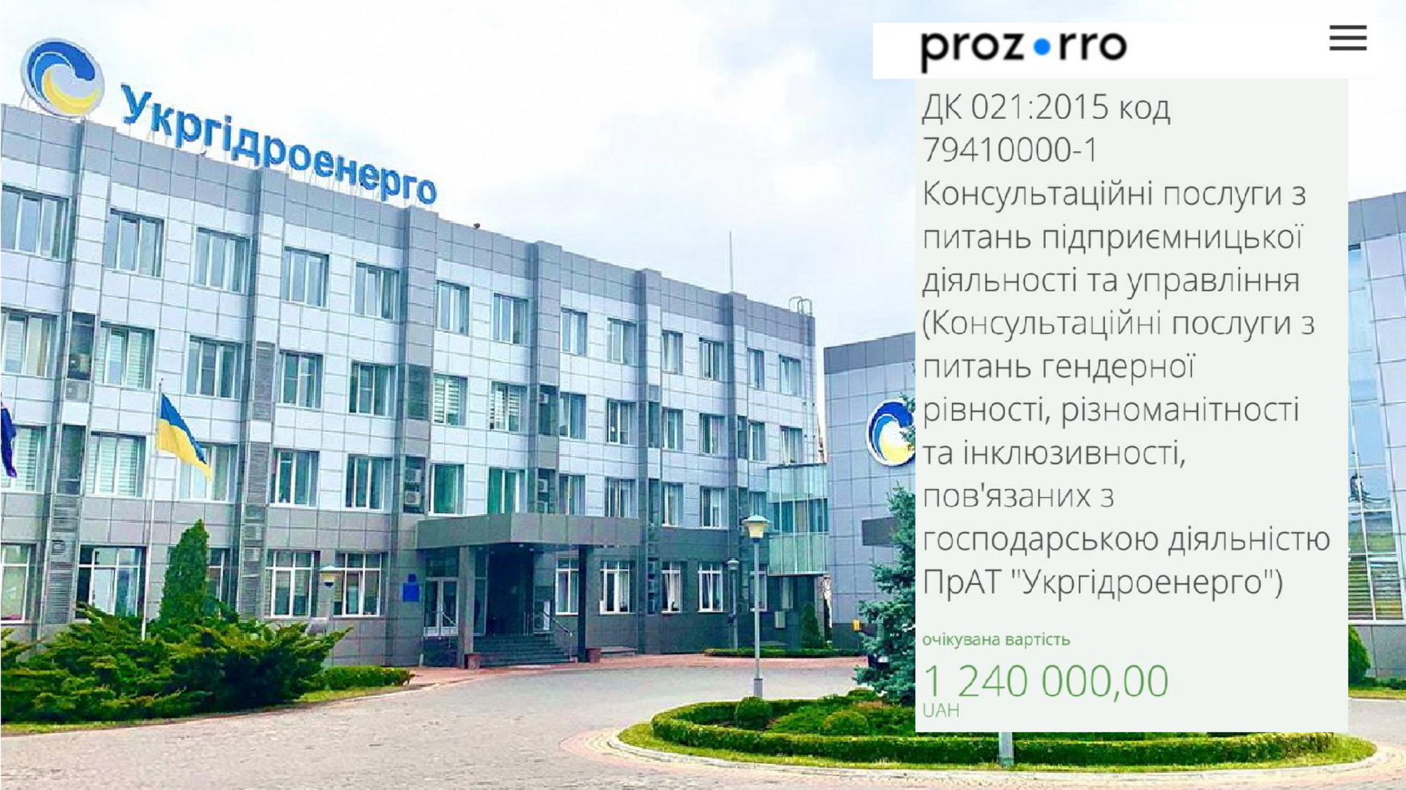 Укргидроэнерго тендер
