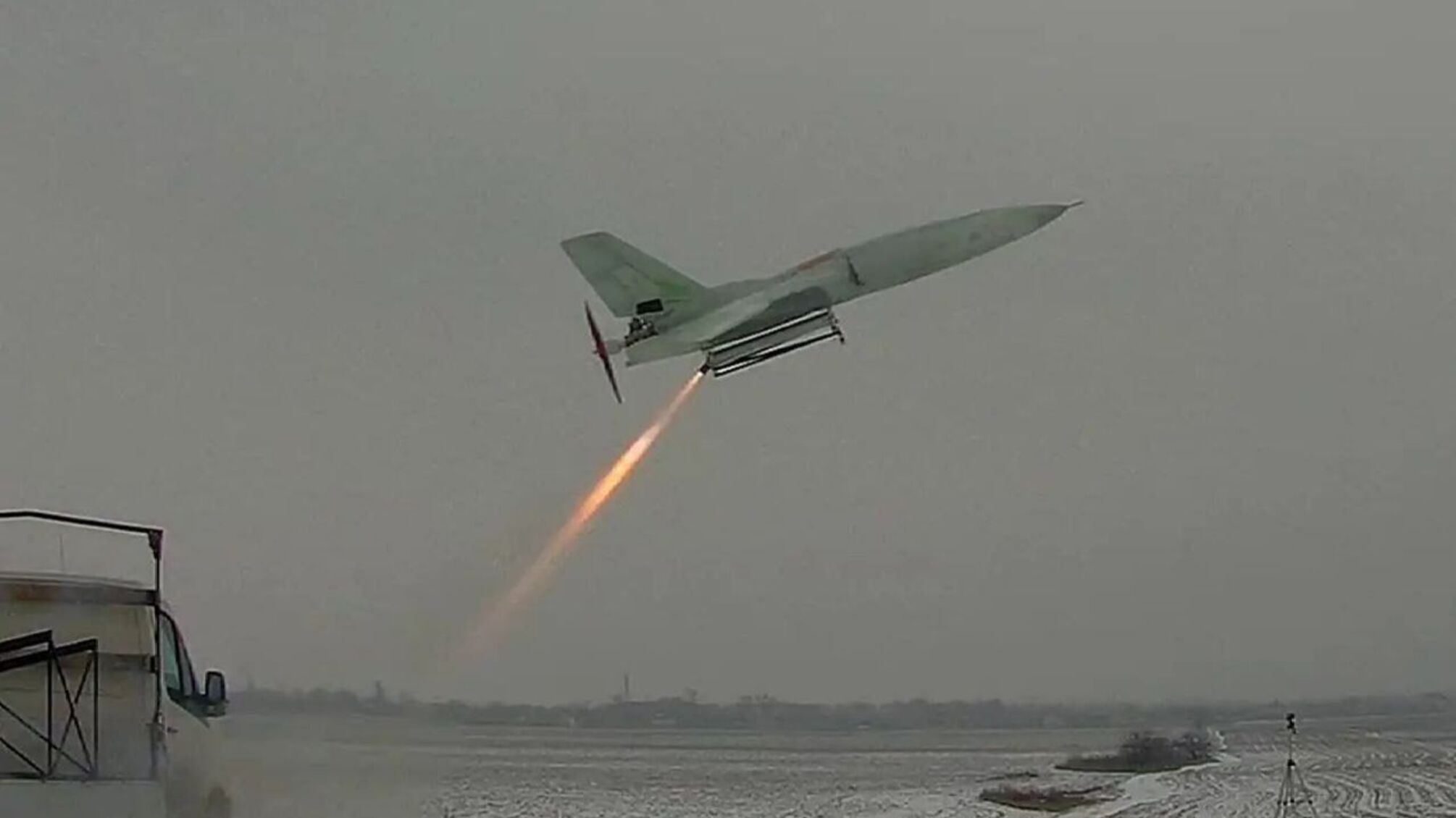 В Украине состоялся первый ракетный запуск дрона, его дальность более 1000 км (видео)