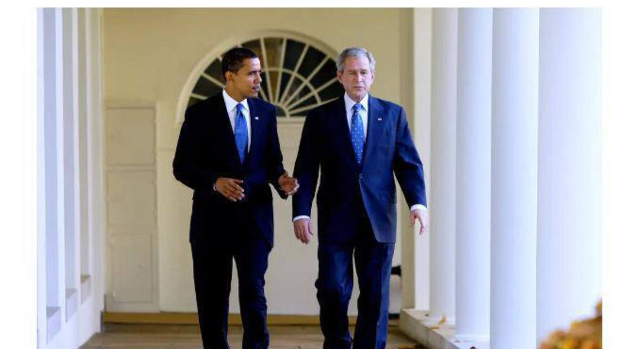 Бывшие президенты США Барак Обама и Джордж Буш