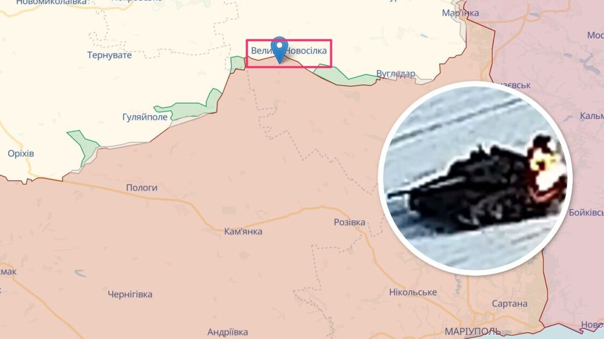 Не доехал: ВСУ взорвали вражеский танк на границе Донецкой и Запорожской областей (видео)