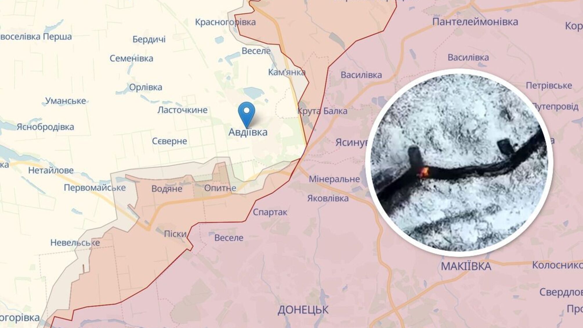 В полях под Авдеевкой бойцы 53-й ОМБр с дрона 'подкурили' окопы врага