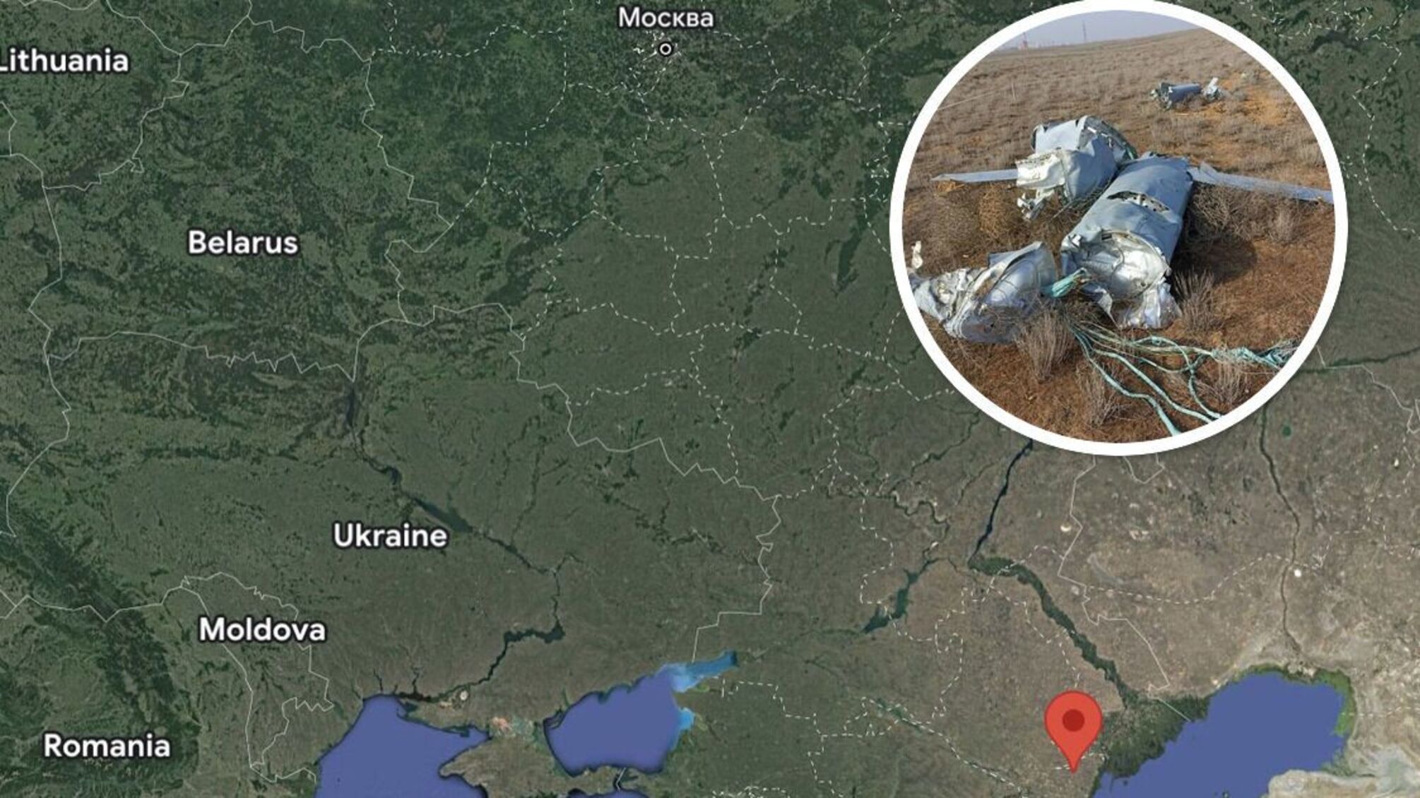 В 140 км от Астрахани в рф упала крылатая ракета