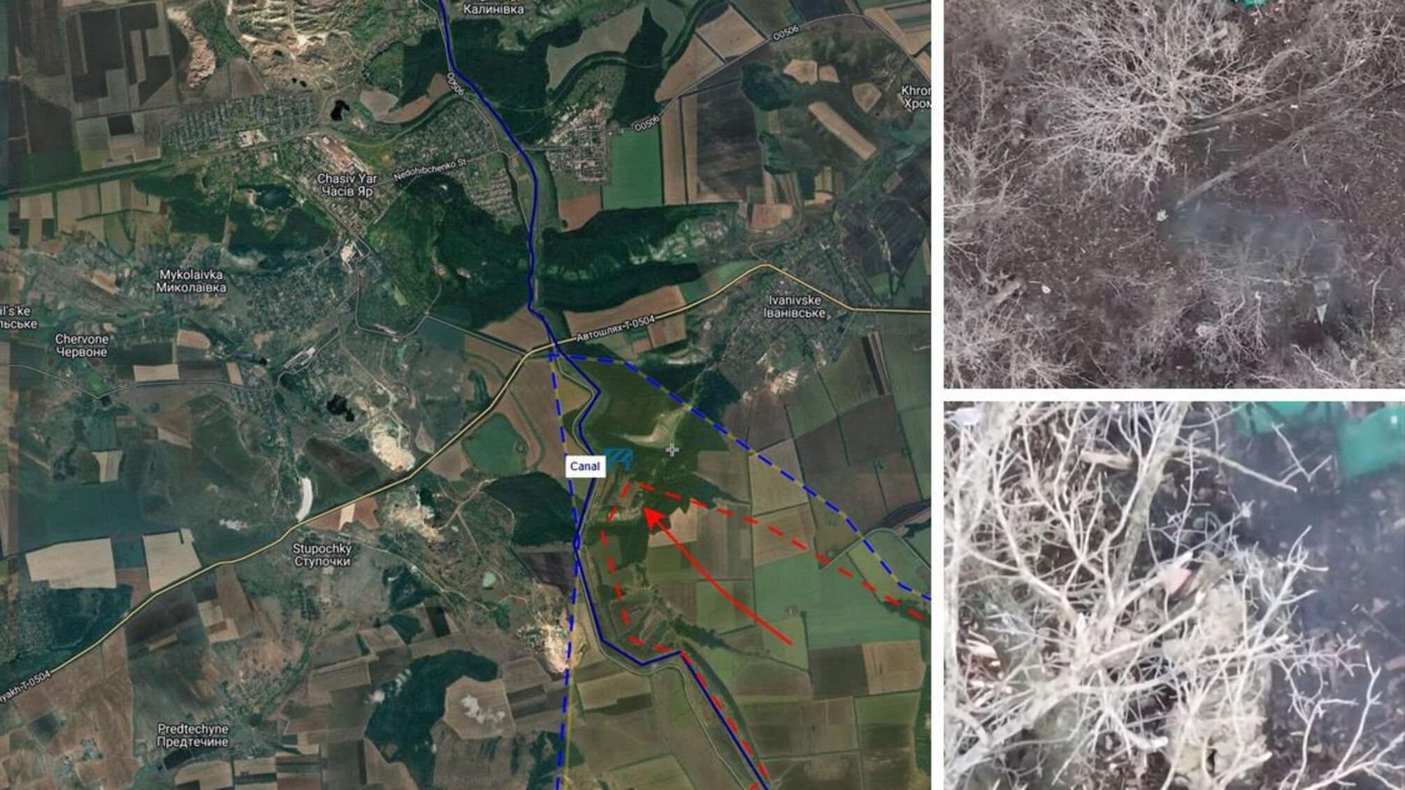 Групу росіян накрили в лісі під Бахмутом