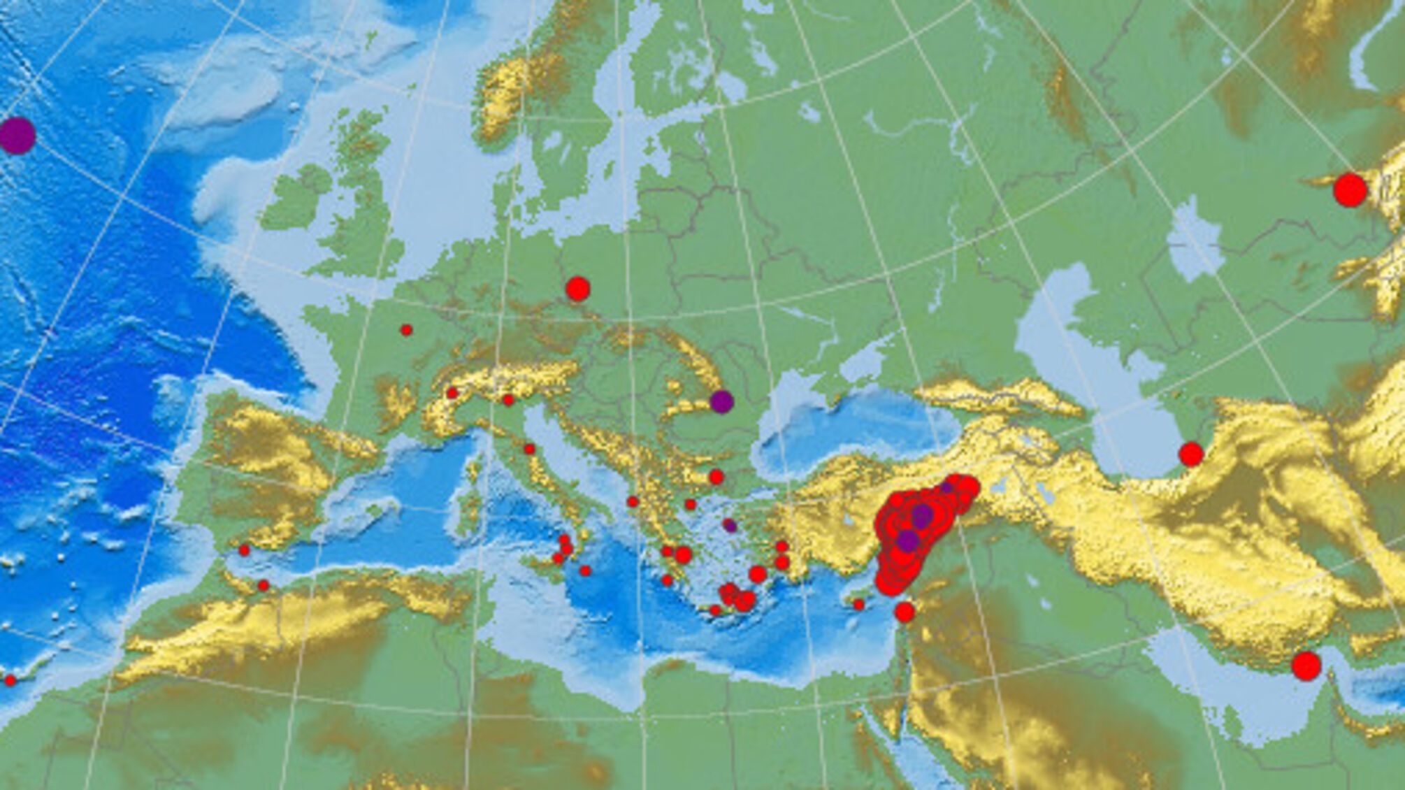 За даними Європейського сейсмологічного центру, за останні 24 години по всій планеті сталося понад три сотні землетрусів