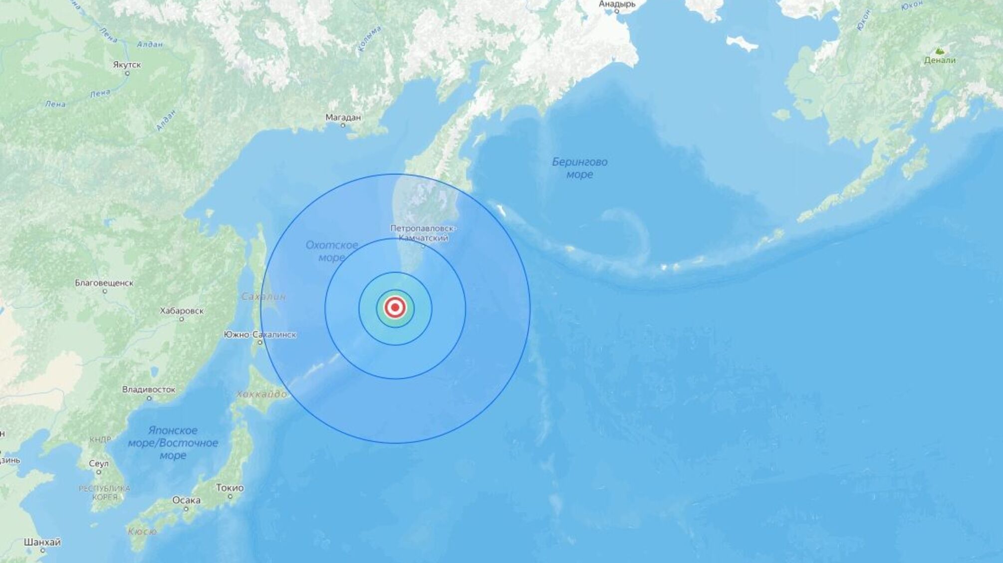 Землетрус в росії: в районі Курильських островів зафіксовані поштовхи магнітудою 5,8, – росЗМІ 