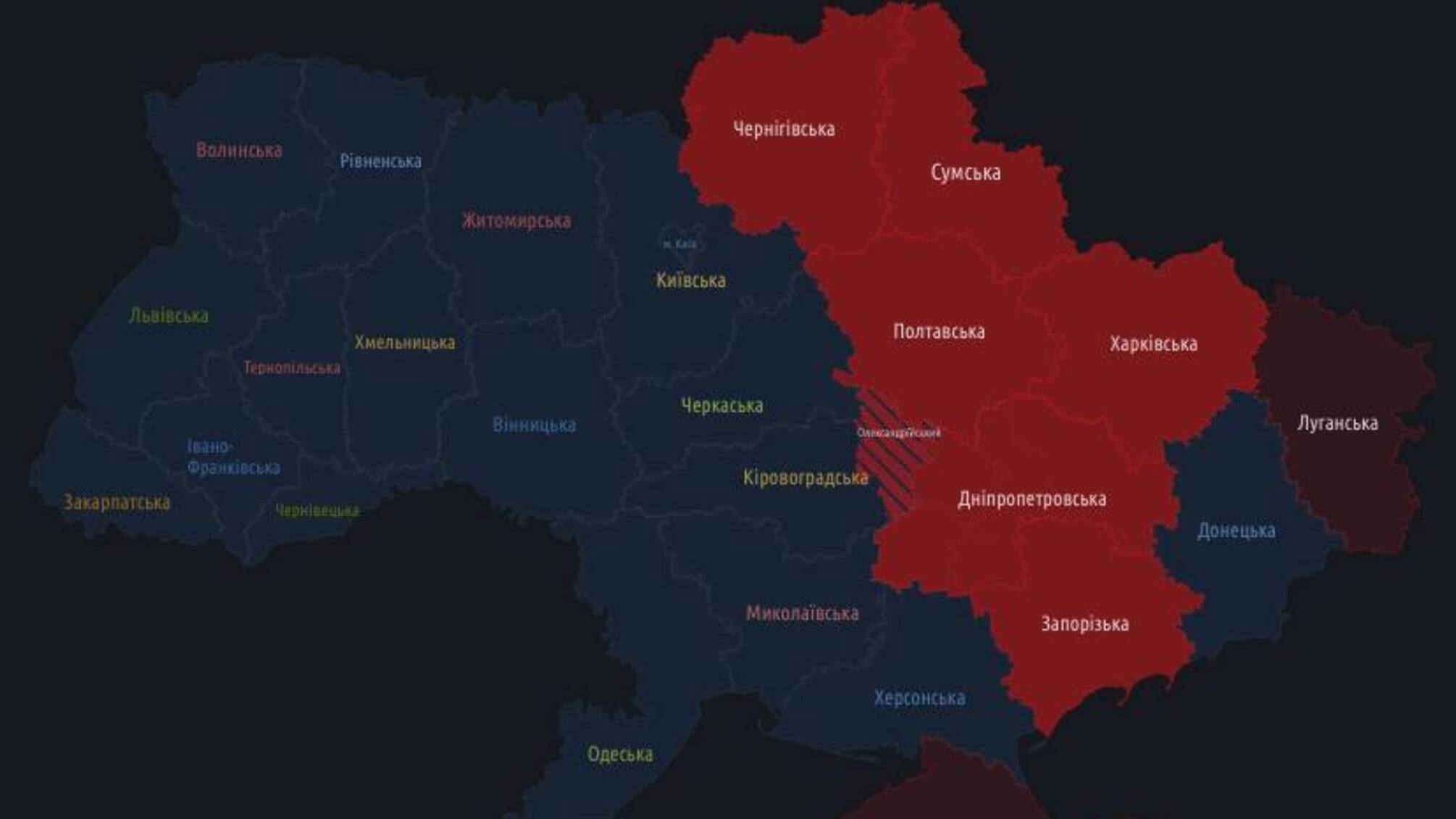 Масштабна повітряна тривога: ворожа авіація працює вздовж північної та східної лінії фронту