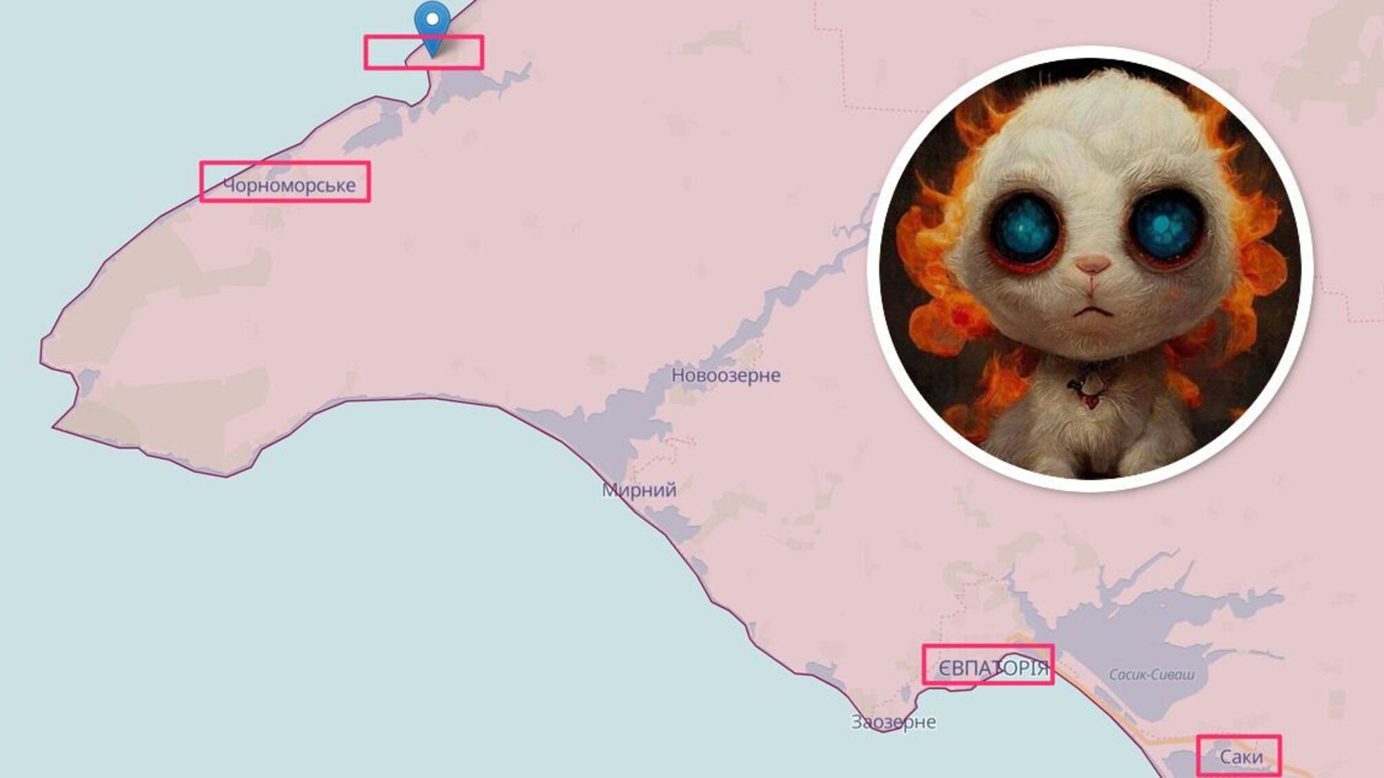 Ночной 'хлопок' на западе Крыма